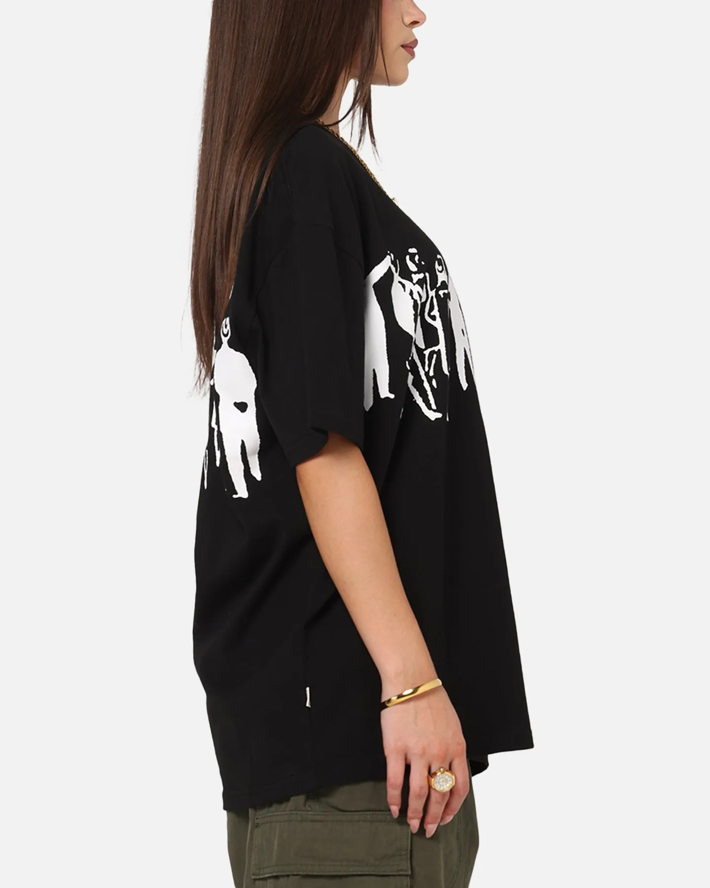 S Double People Stripe T-Shirt Black sold by Culture Kings product image thumbnail 5