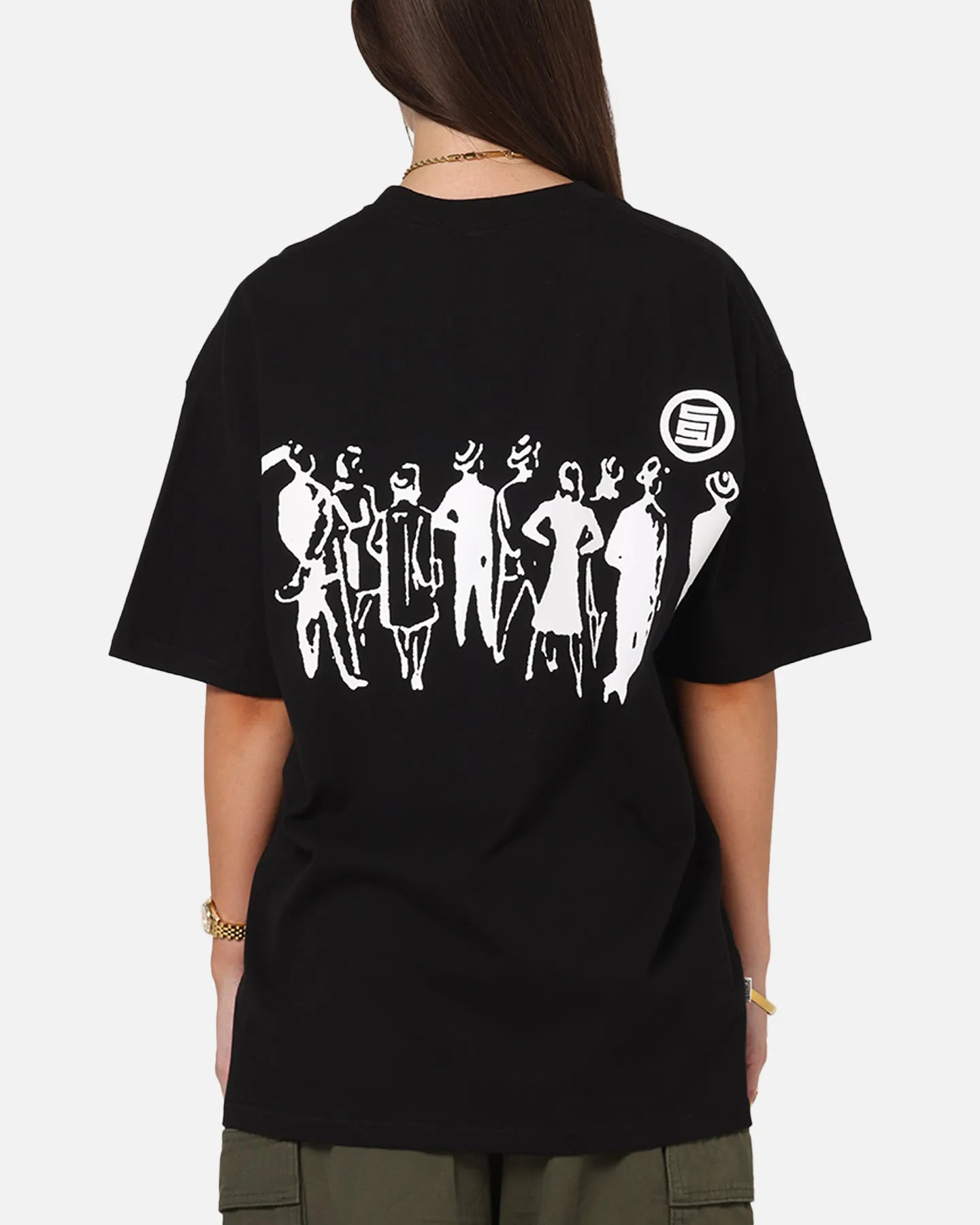 S Double People Stripe T-Shirt Black sold by Culture Kings product image thumbnail 2