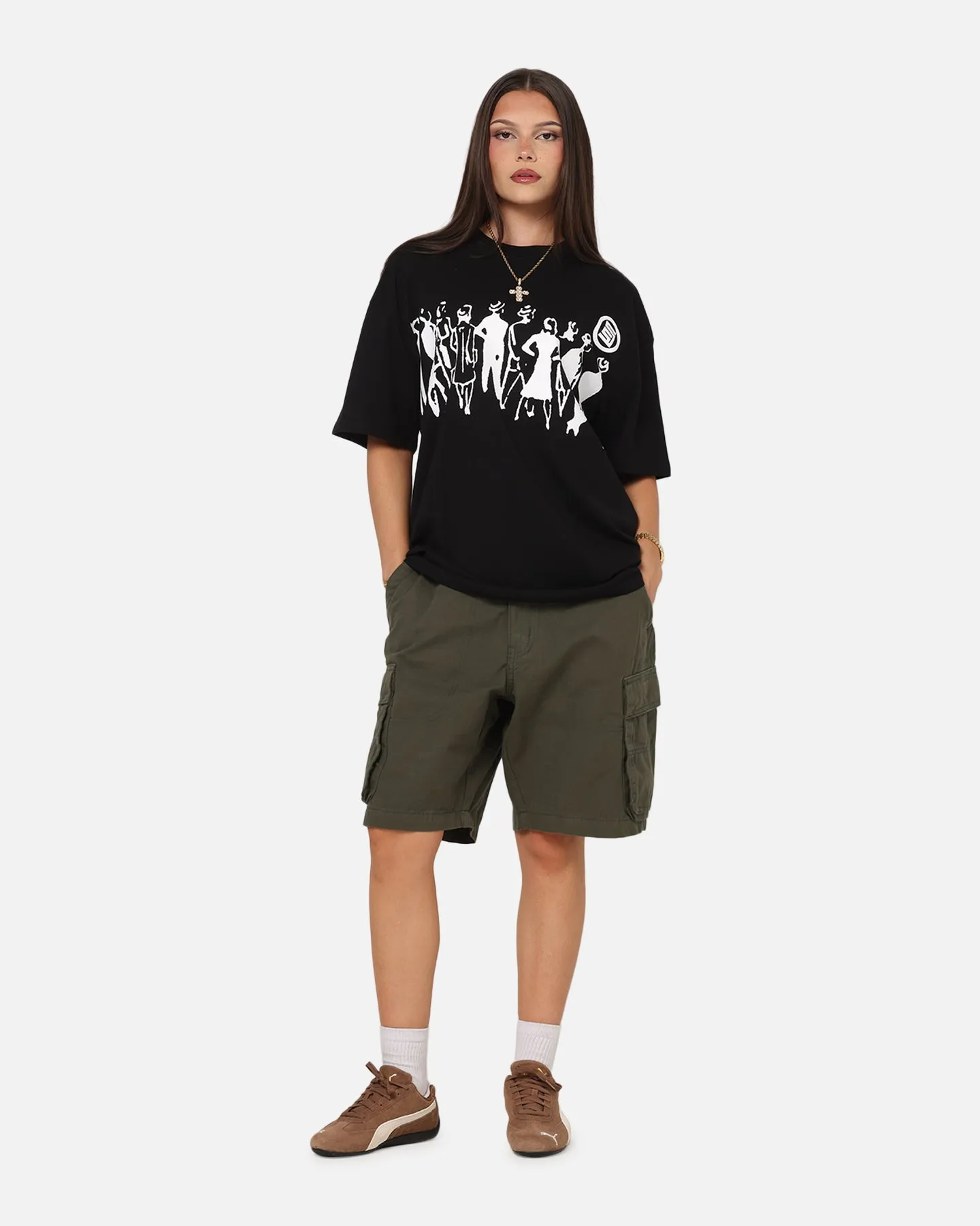 S Double People Stripe T-Shirt Black sold by Culture Kings product image thumbnail 3