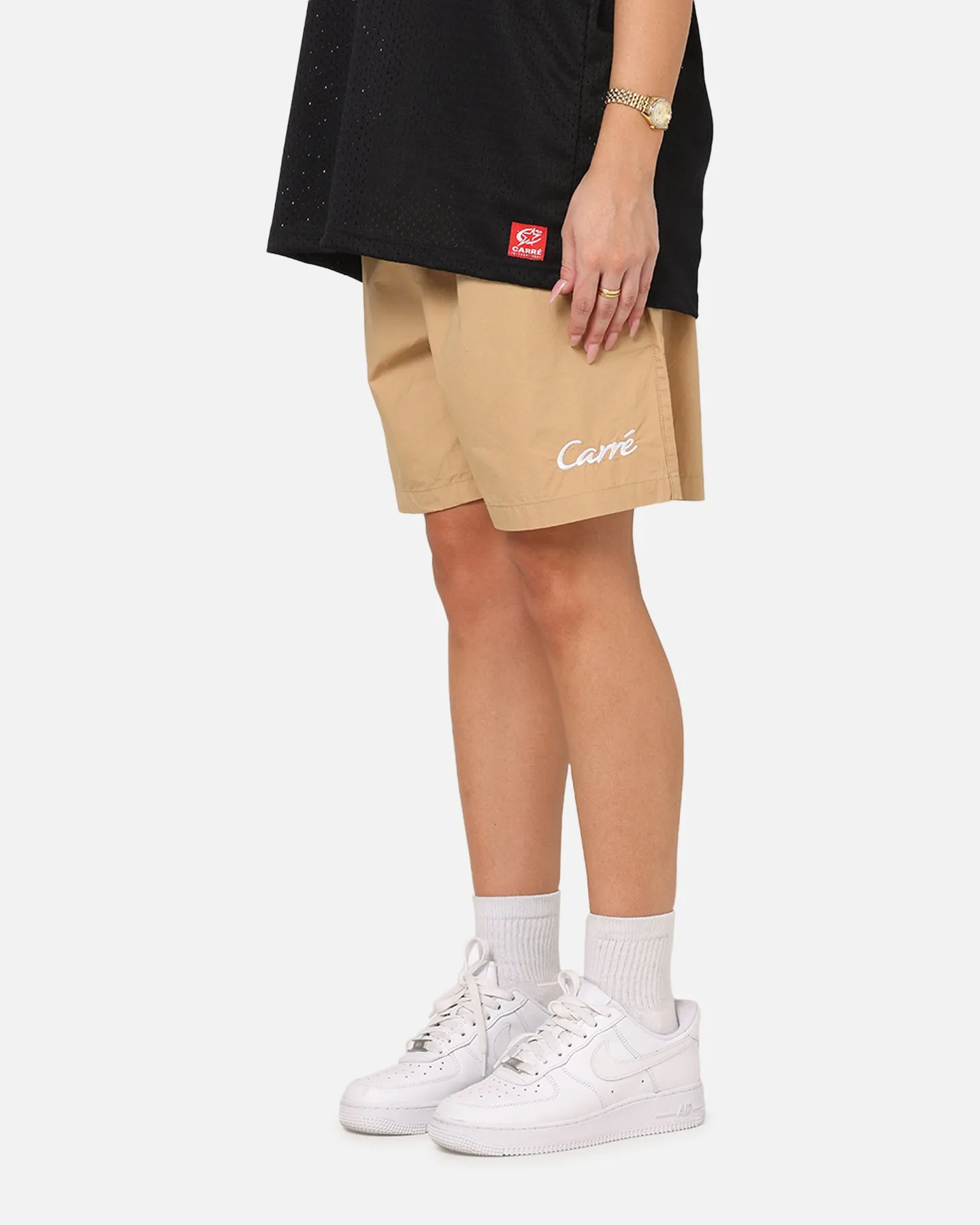Carre Da Script Beach Shorts Tan sold by Culture Kings