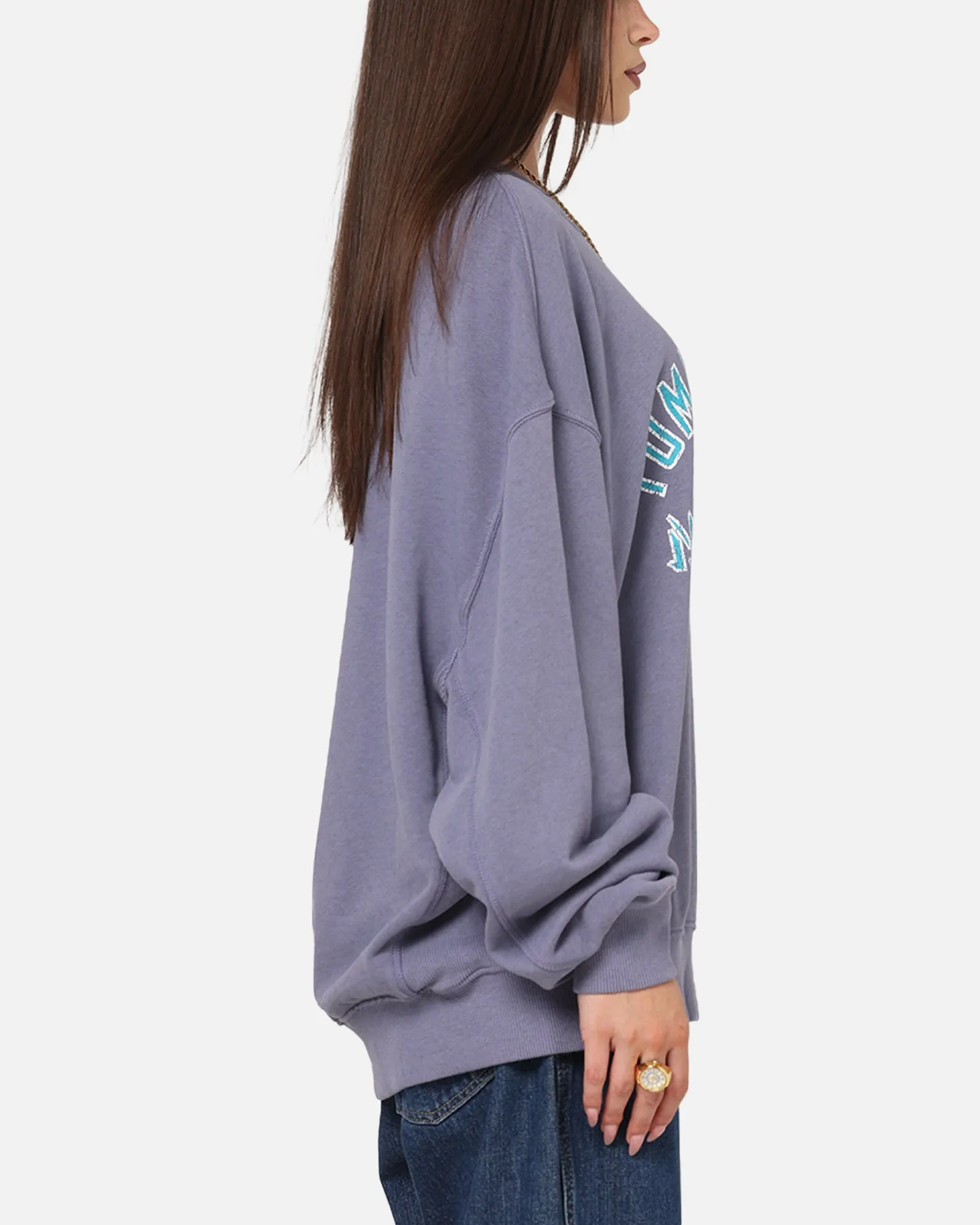 Tommy Jeans Cropped Overdyed Varsity Crewneck Washed Blue sold by Culture Kings product image thumbnail 4