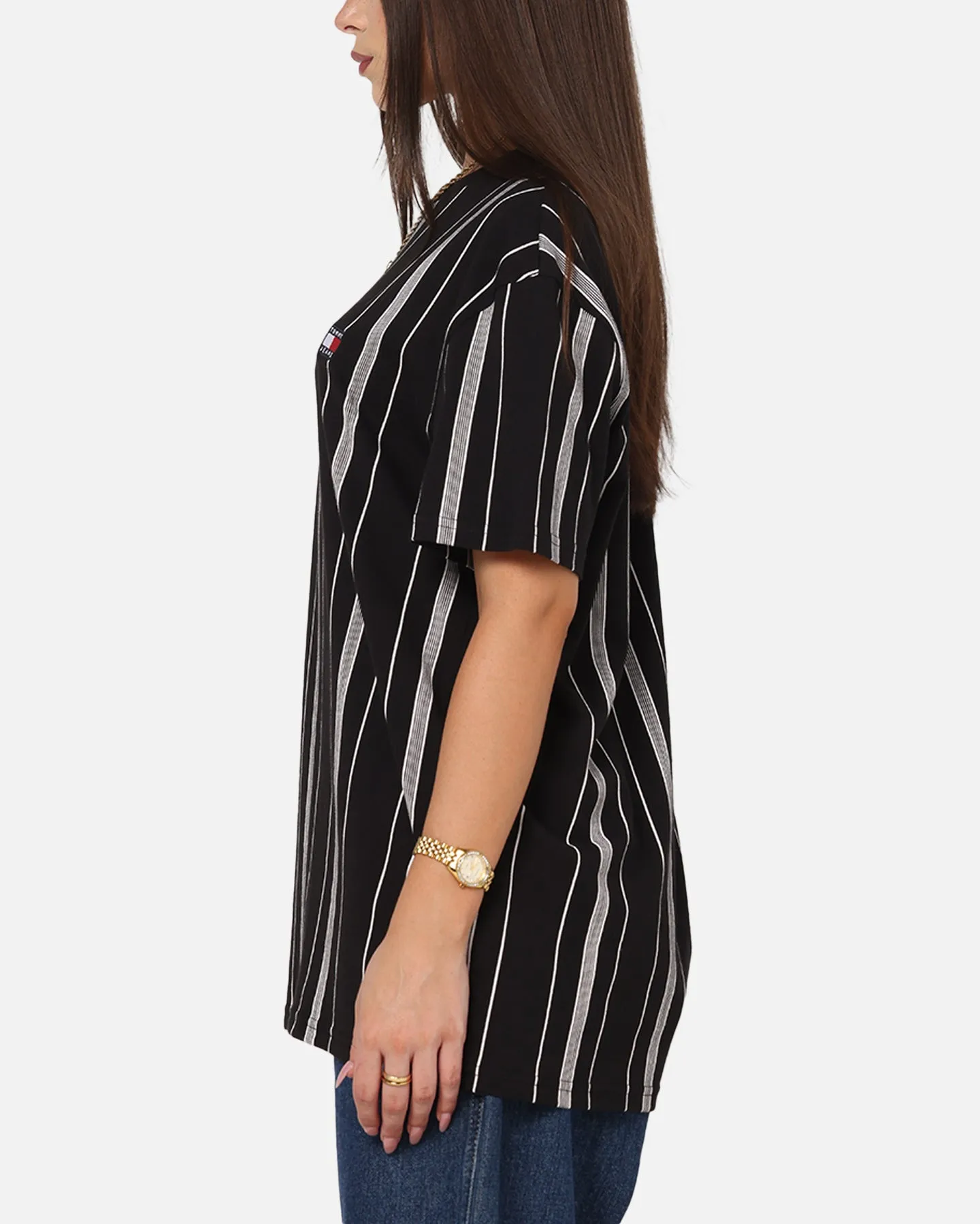 Tommy Jeans Vertical Stripe T-Shirt Black Stripe sold by Culture Kings product image thumbnail 5