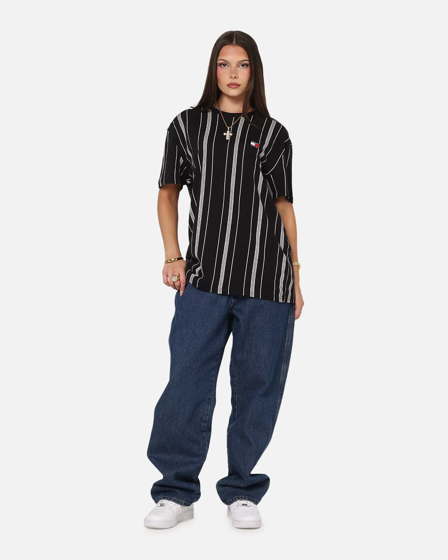 Tommy Jeans Vertical Stripe T-Shirt Black Stripe sold by Culture Kings product image thumbnail 2