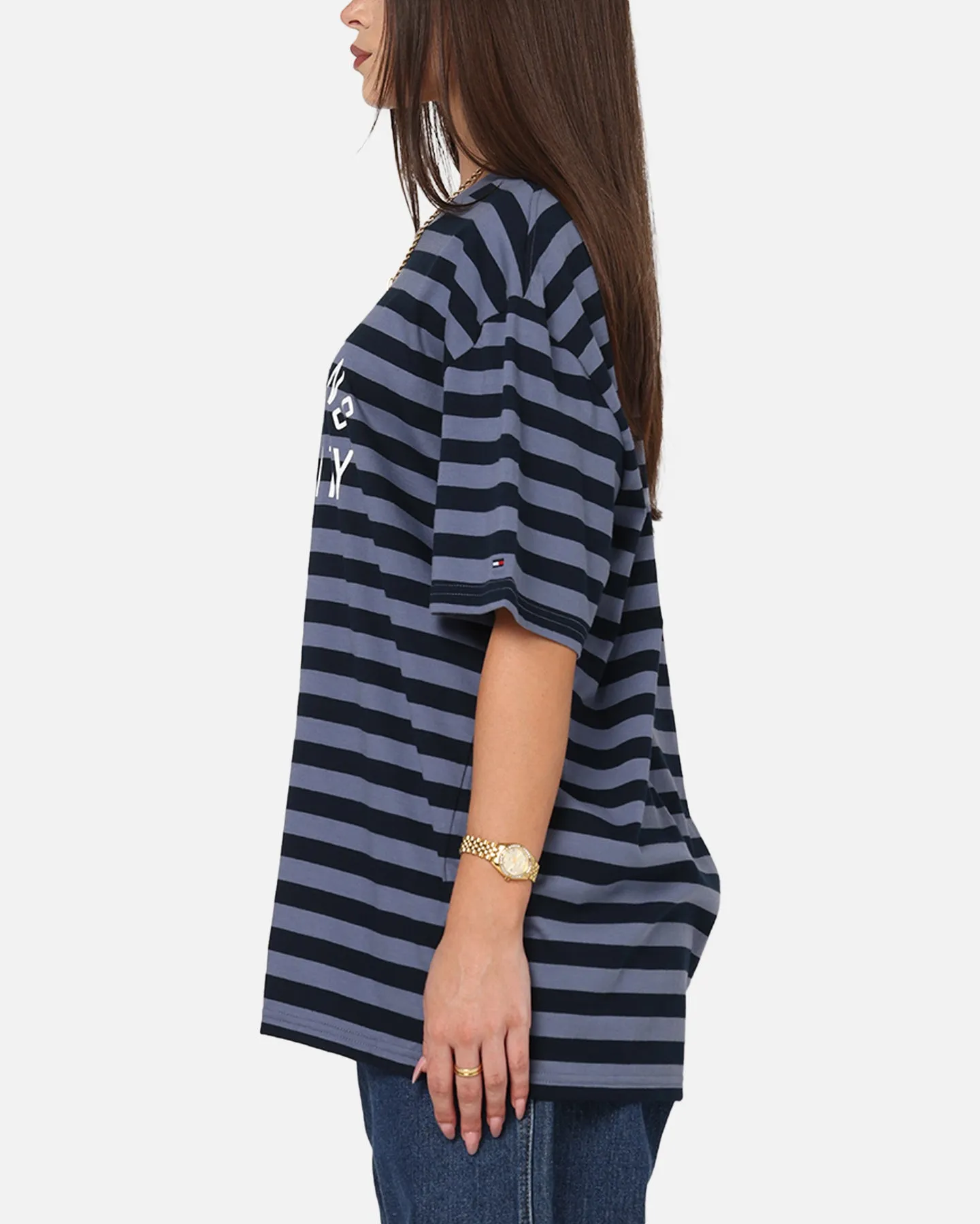 Tommy Jeans Relax Stripe Graphic T-Shirt Dark Night Navy sold by Culture Kings product image thumbnail 5