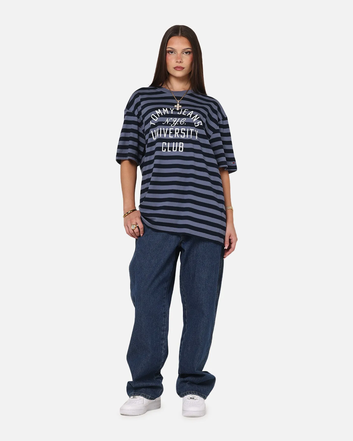 Tommy Jeans Relax Stripe Graphic T-Shirt Dark Night Navy sold by Culture Kings product image thumbnail 2