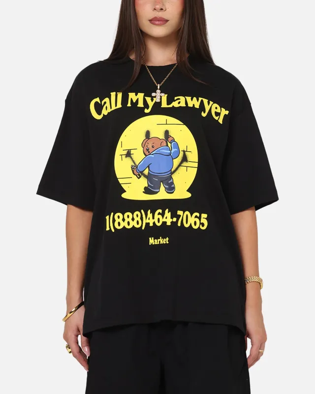 Market Smiley Call My Lawyer T-Shirt Black made by Market