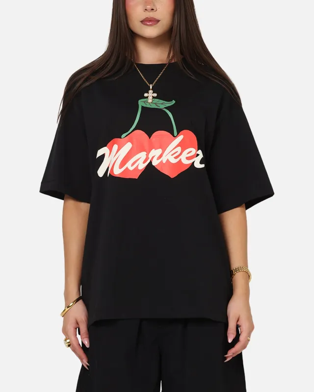 Market Double Cherries T-Shirt Black sold by Culture Kings