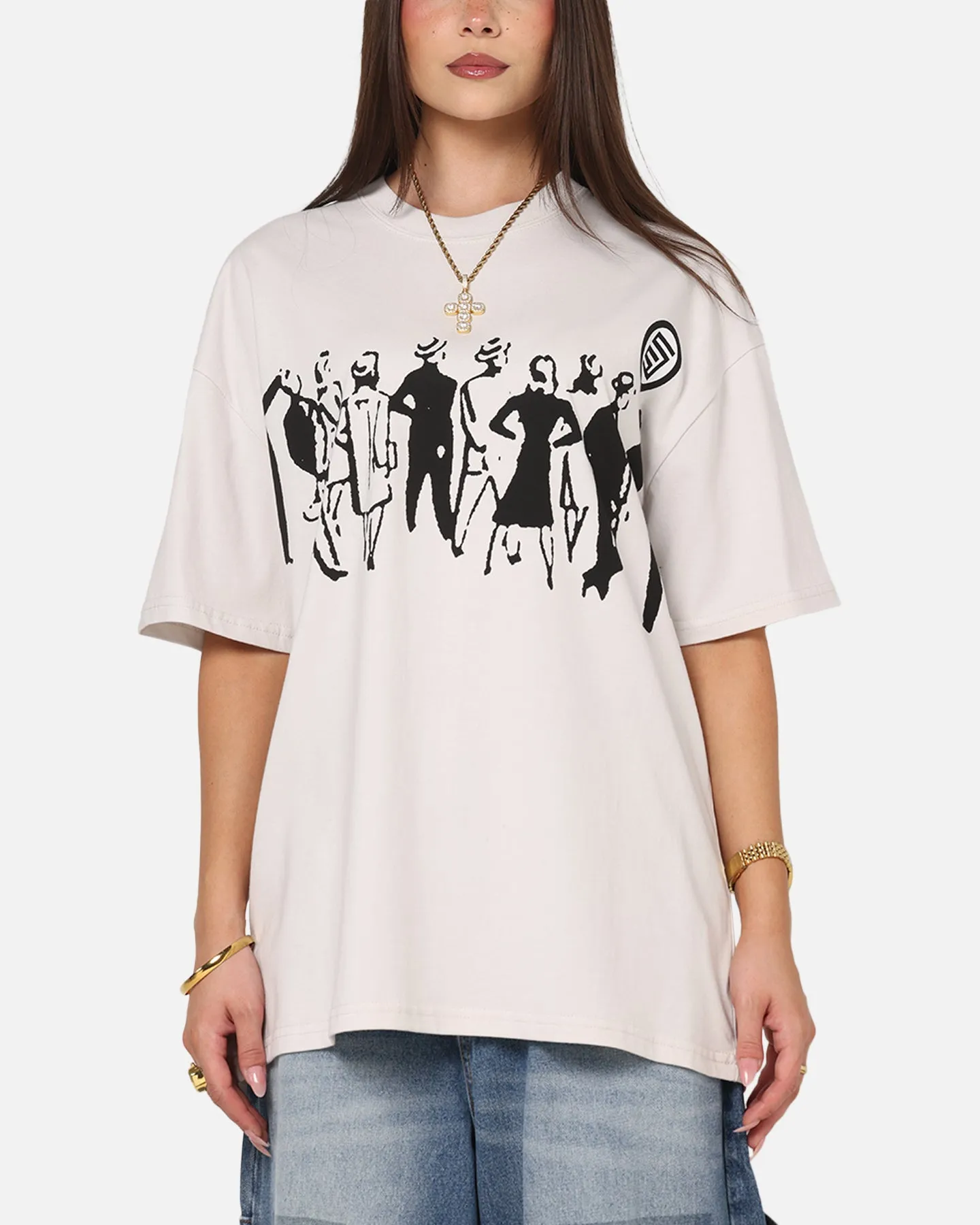 S Double People Stripe T-Shirt Pigment Grey sold by Culture Kings