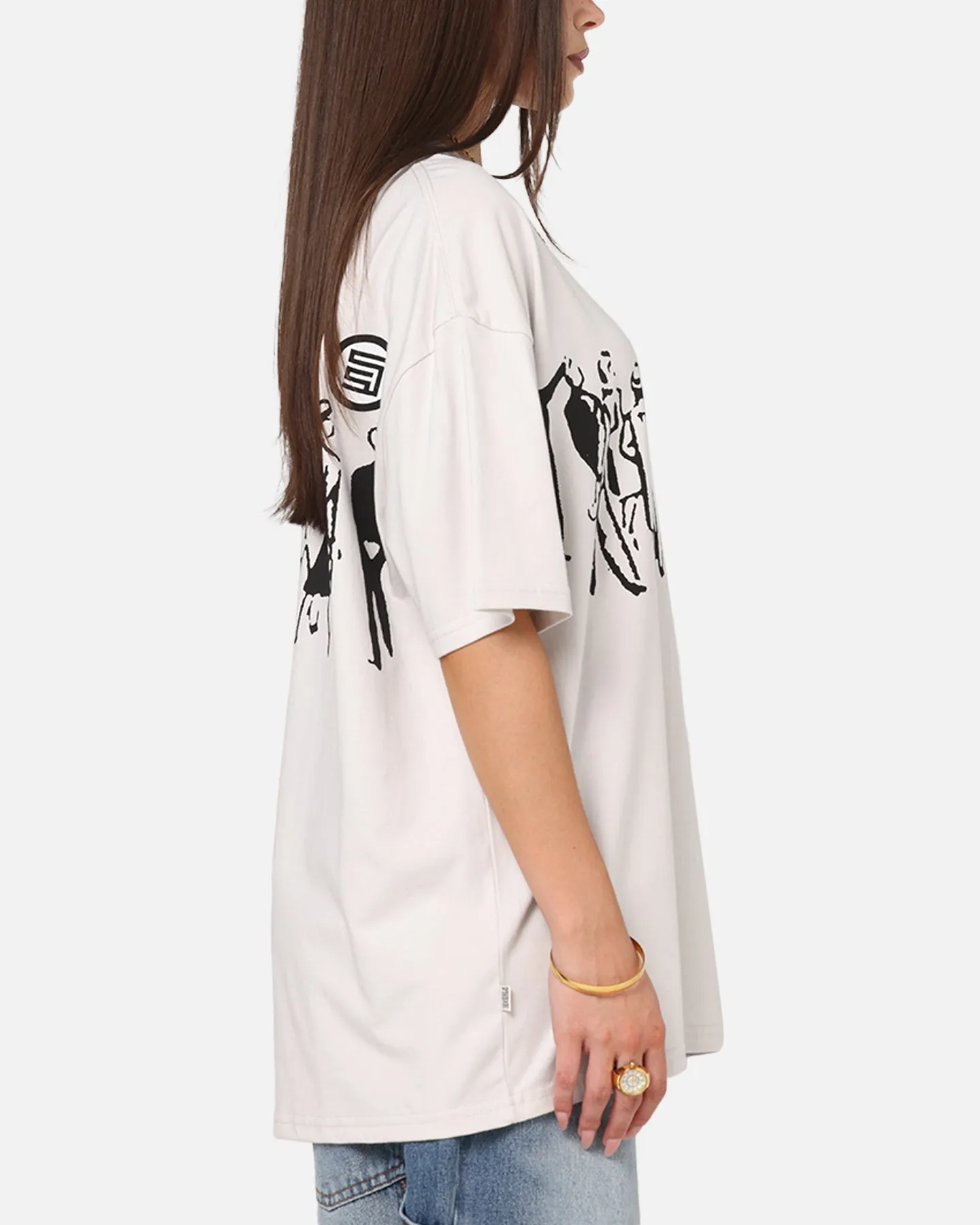 S Double People Stripe T-Shirt Pigment Grey sold by Culture Kings product image thumbnail 5