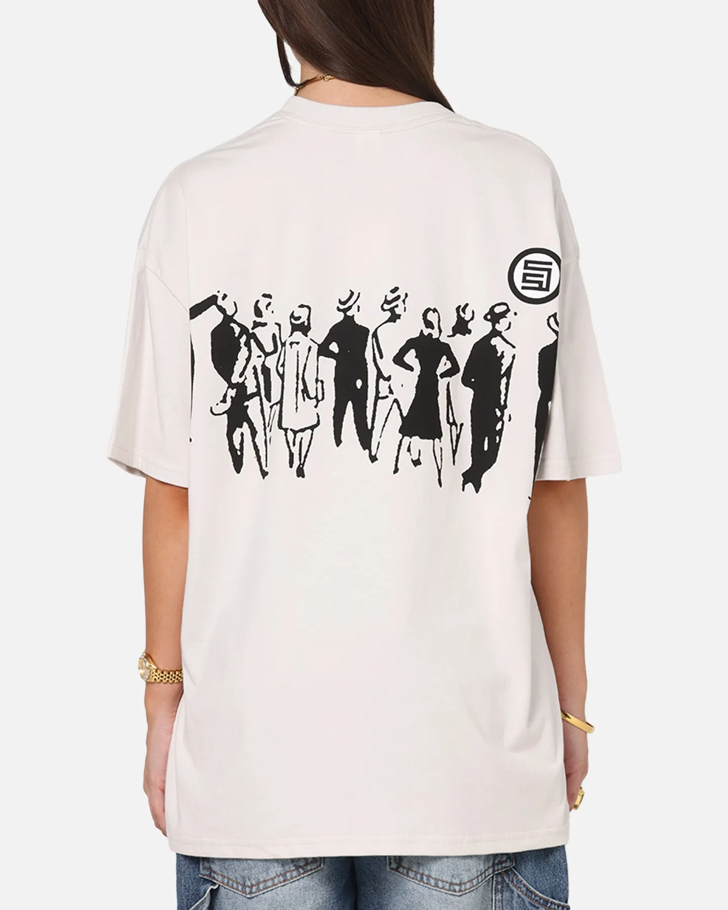 S Double People Stripe T-Shirt Pigment Grey sold by Culture Kings product image thumbnail 2