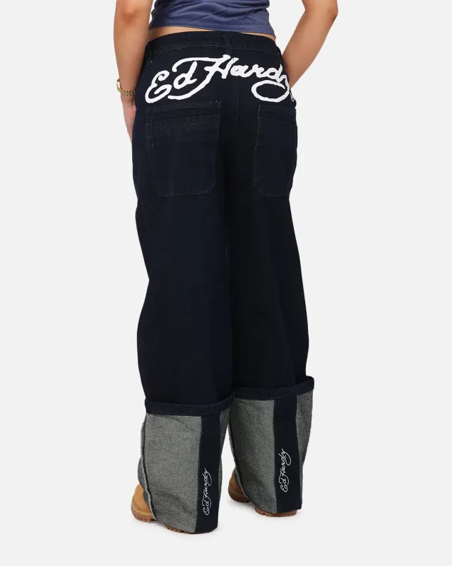 Ed Hardy Women's Cuffed Jeans Indigo sold by Culture Kings