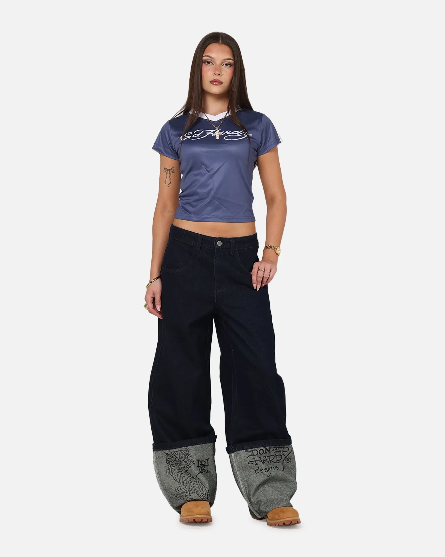 Ed Hardy Women's Cuffed Jeans Indigo sold by Culture Kings product image thumbnail 2