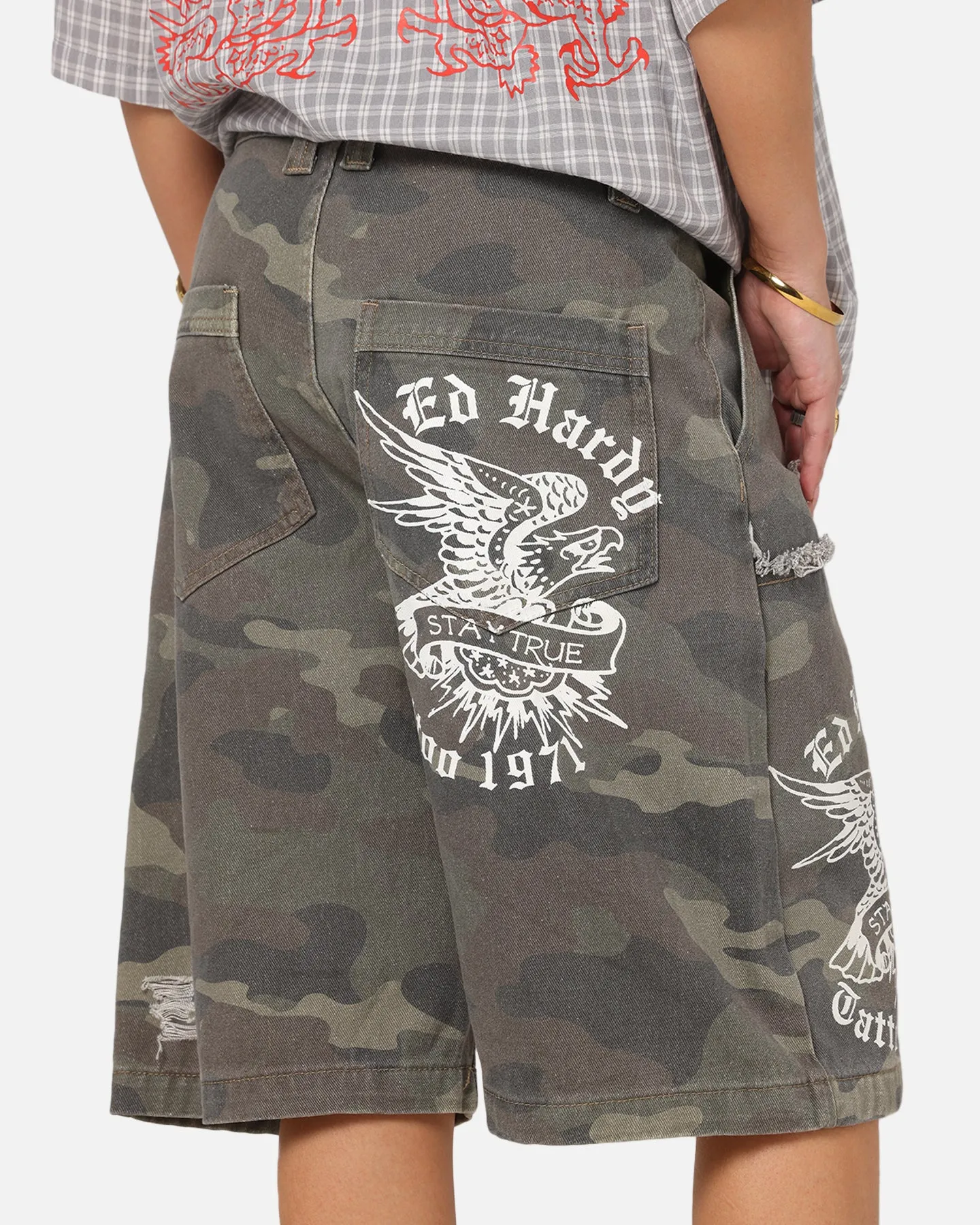 Ed Hardy Distress Camo Carpenter Jorts Camo sold by Culture Kings product image thumbnail 4