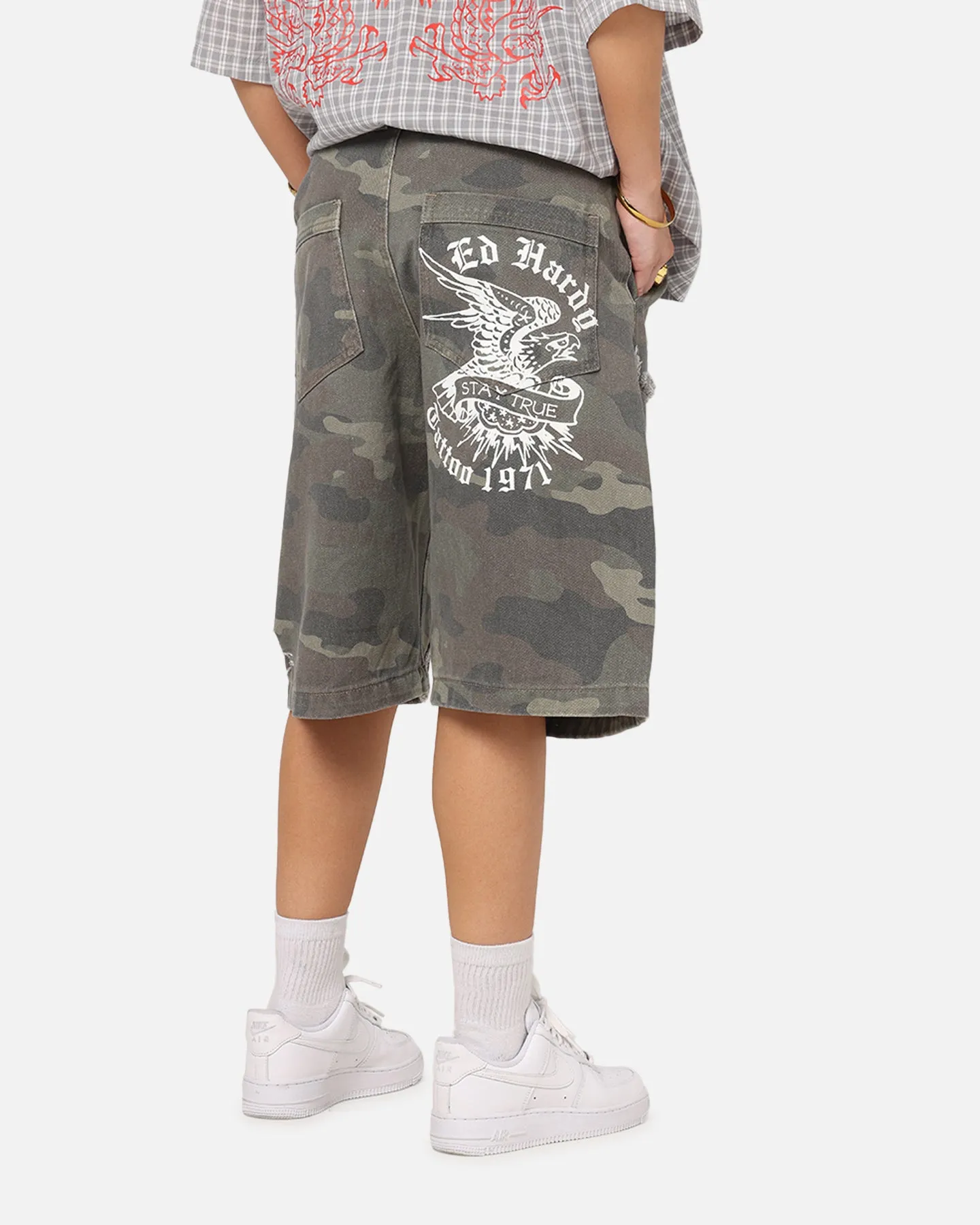 Ed Hardy Distress Camo Carpenter Jorts Camo sold by Culture Kings product image thumbnail 5