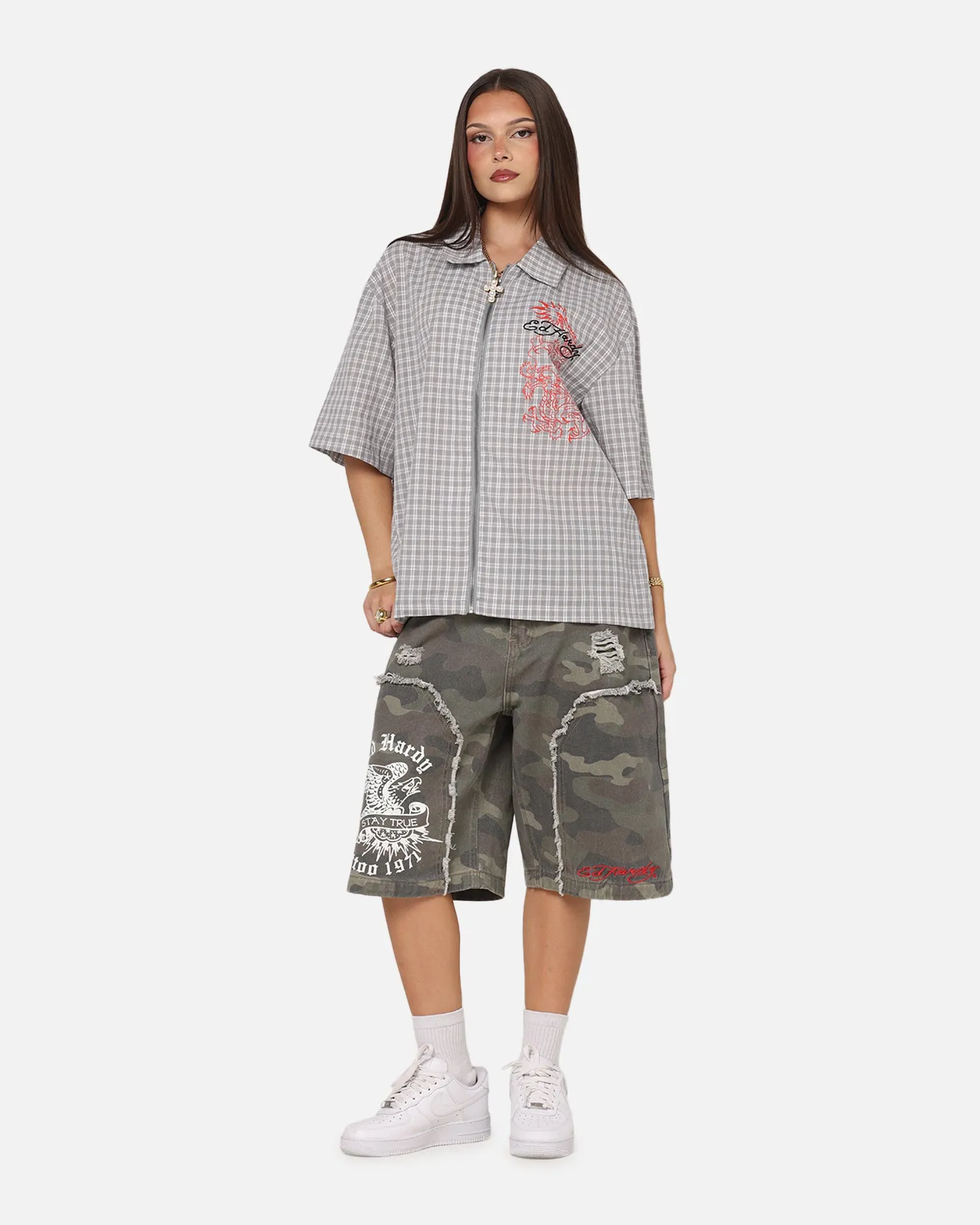 Ed Hardy Distress Camo Carpenter Jorts Camo sold by Culture Kings product image thumbnail 2