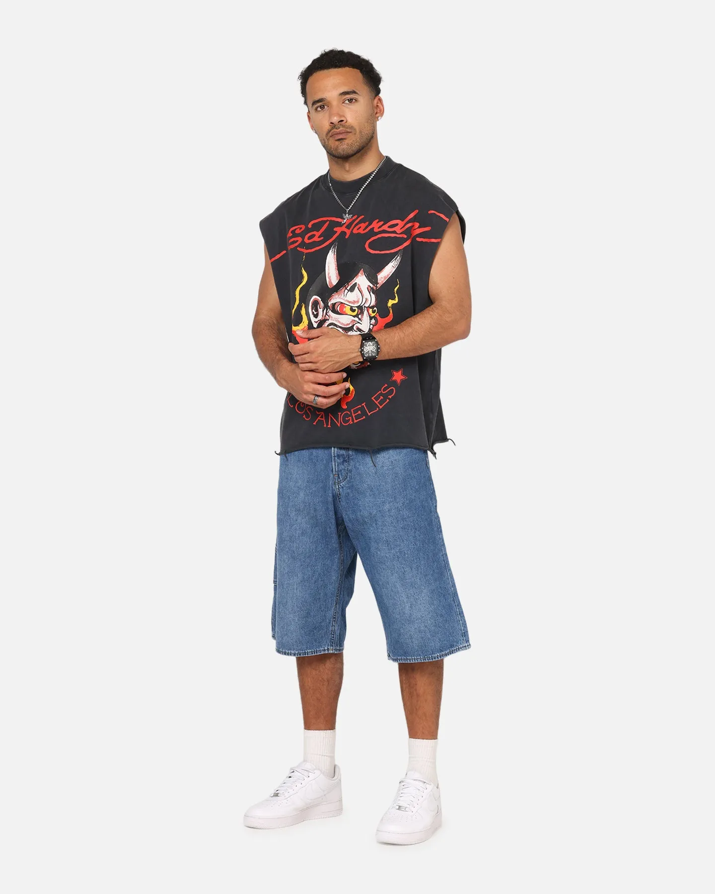 Ed Hardy Distressed Demon Muscle T-Shirt Black sold by Culture Kings product image thumbnail 2