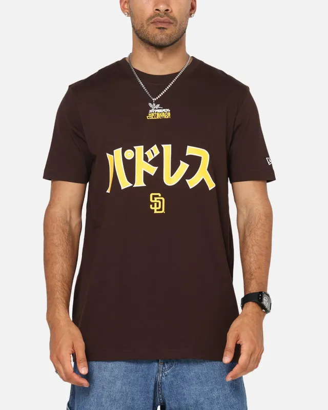 New Era San Diego Padres 'Hyperfly Katakana x MLB' T-Shirt Dark Brown made by Culture Kings