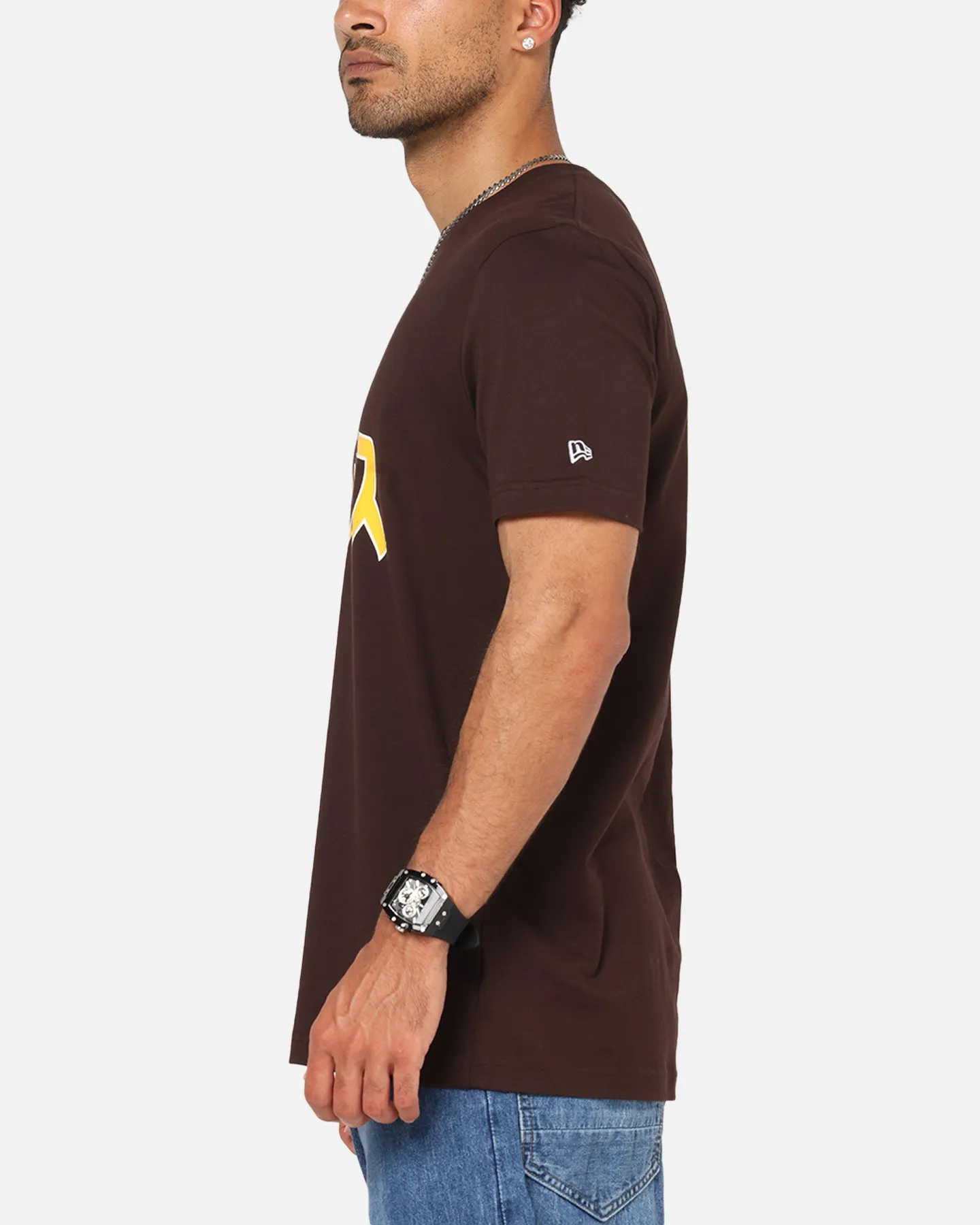 New Era San Diego Padres 'Hyperfly Katakana x MLB' T-Shirt Dark Brown sold by Culture Kings product image thumbnail 5