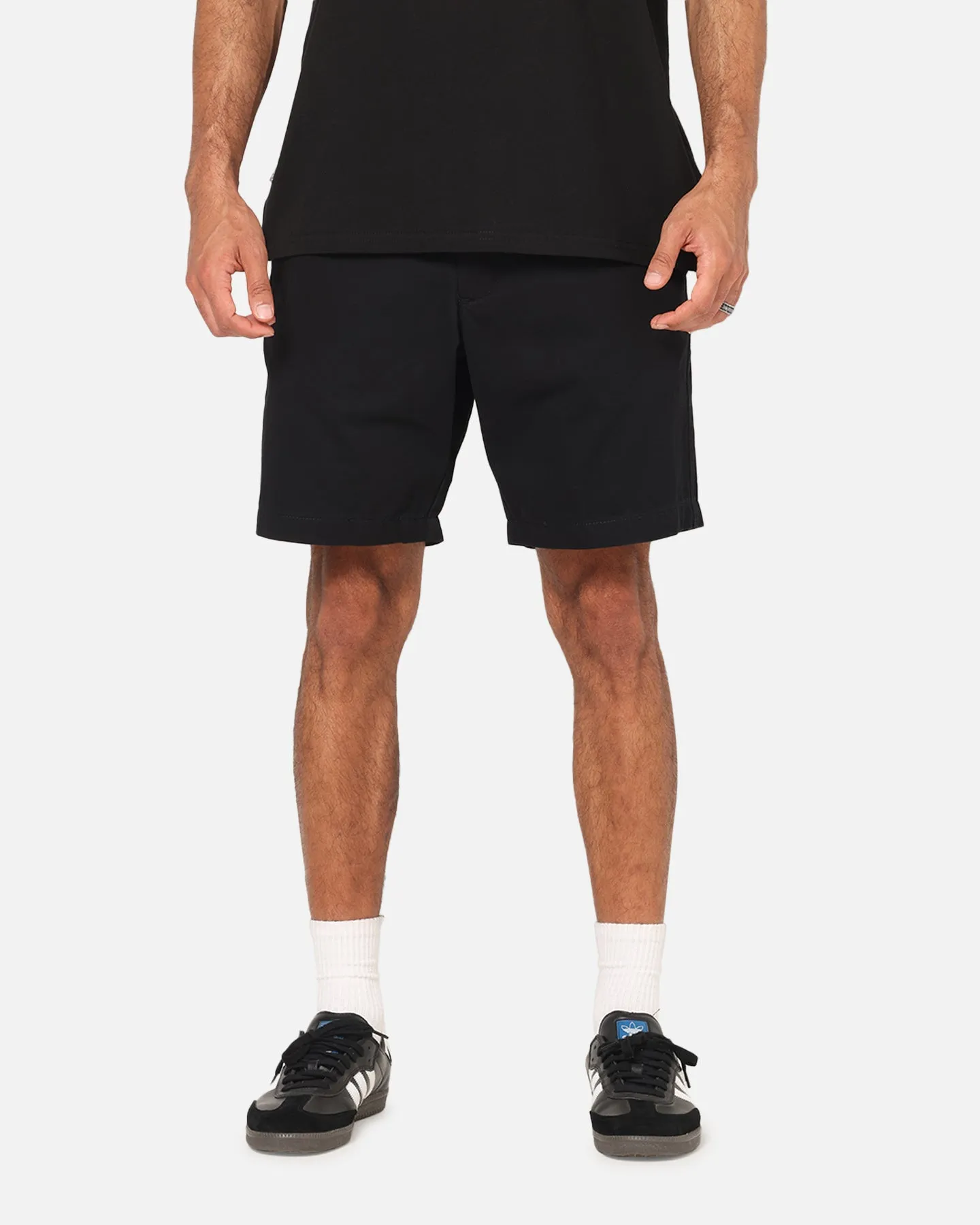 S Double Classic Cut Chino Shorts Black sold by Culture Kings