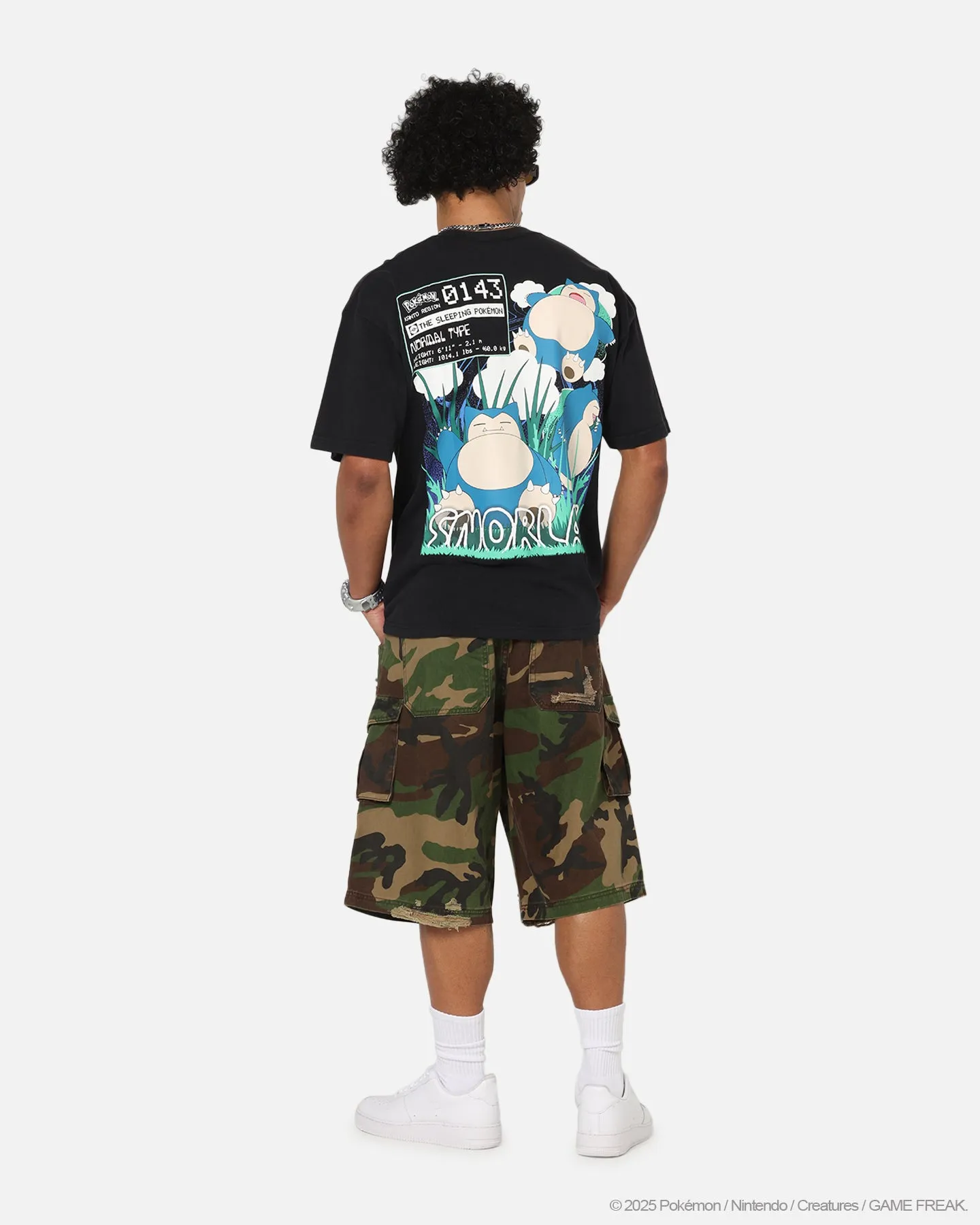The Pokémon Collection By 73Studio Snorlax T-Shirt Black Acidwash sold by Culture Kings product image thumbnail 4