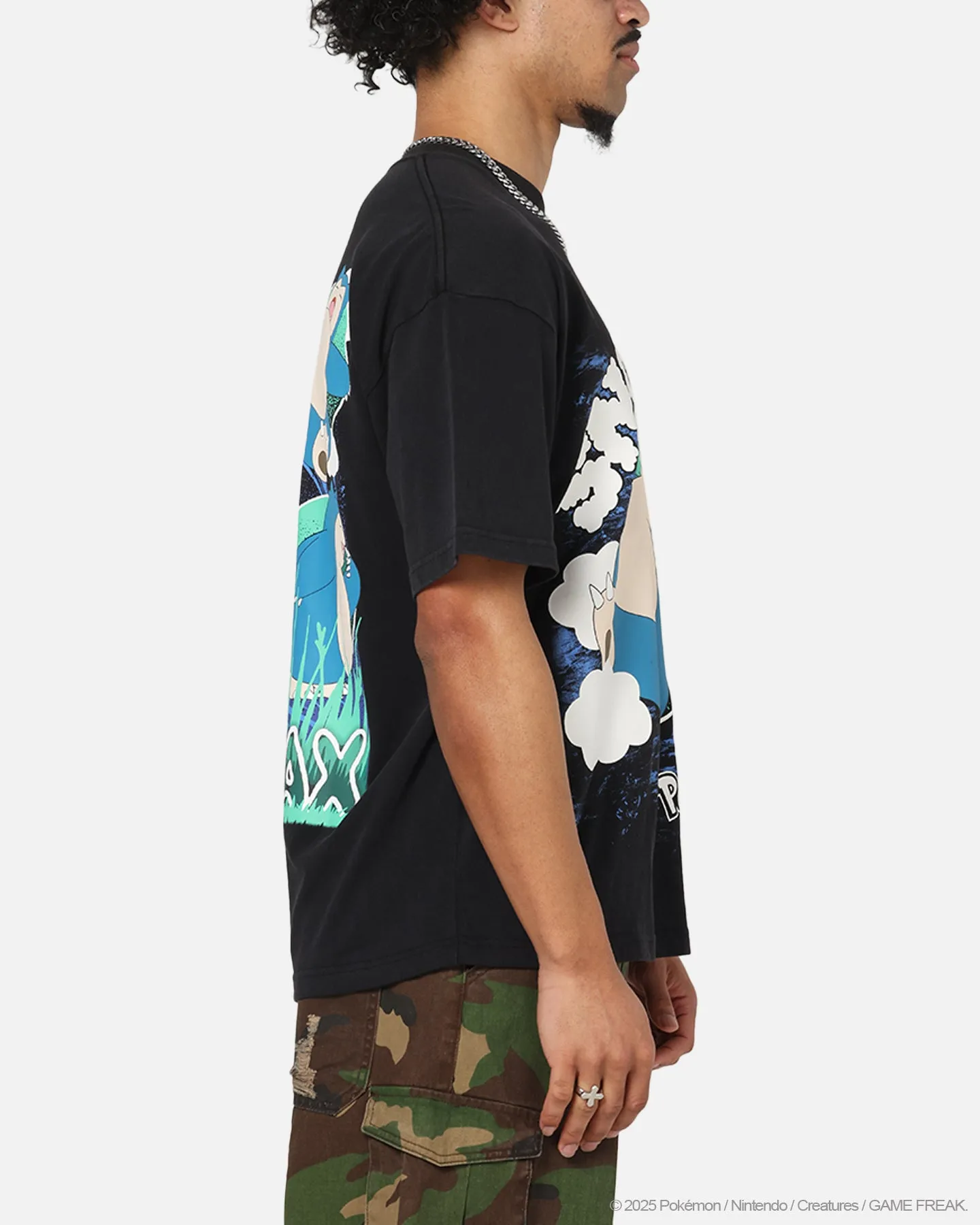 The Pokémon Collection By 73Studio Snorlax T-Shirt Black Acidwash sold by Culture Kings product image thumbnail 5