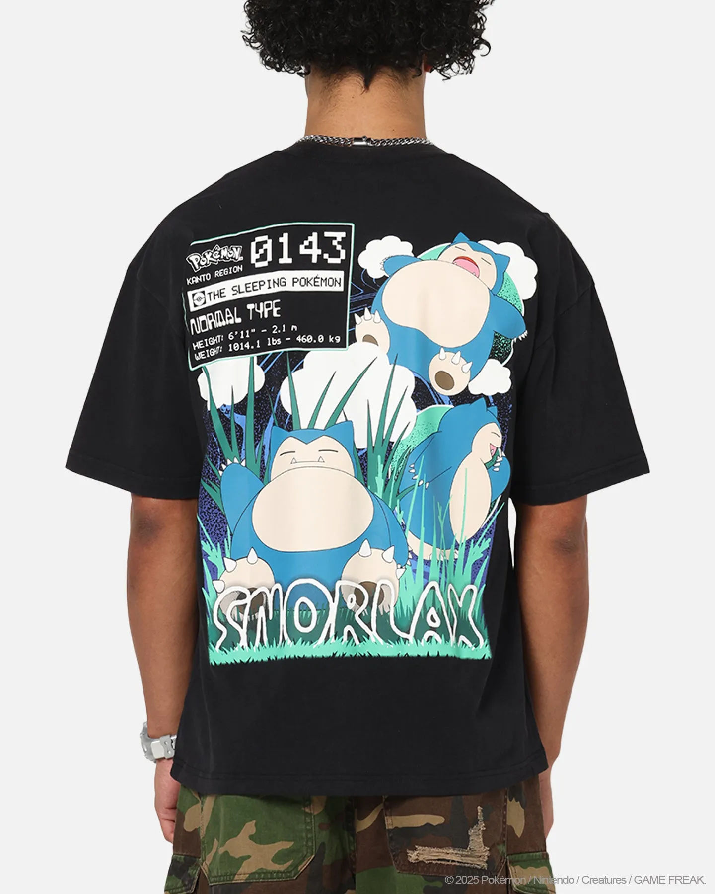 The Pokémon Collection By 73Studio Snorlax T-Shirt Black Acidwash sold by Culture Kings product image thumbnail 2