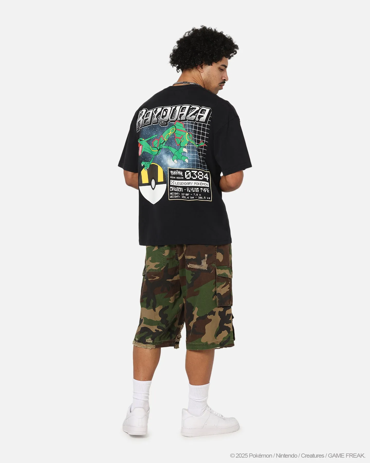 The Pokémon Collection By 73Studio Rayquaza T-Shirt Black Acidwash sold by Culture Kings product image thumbnail 4