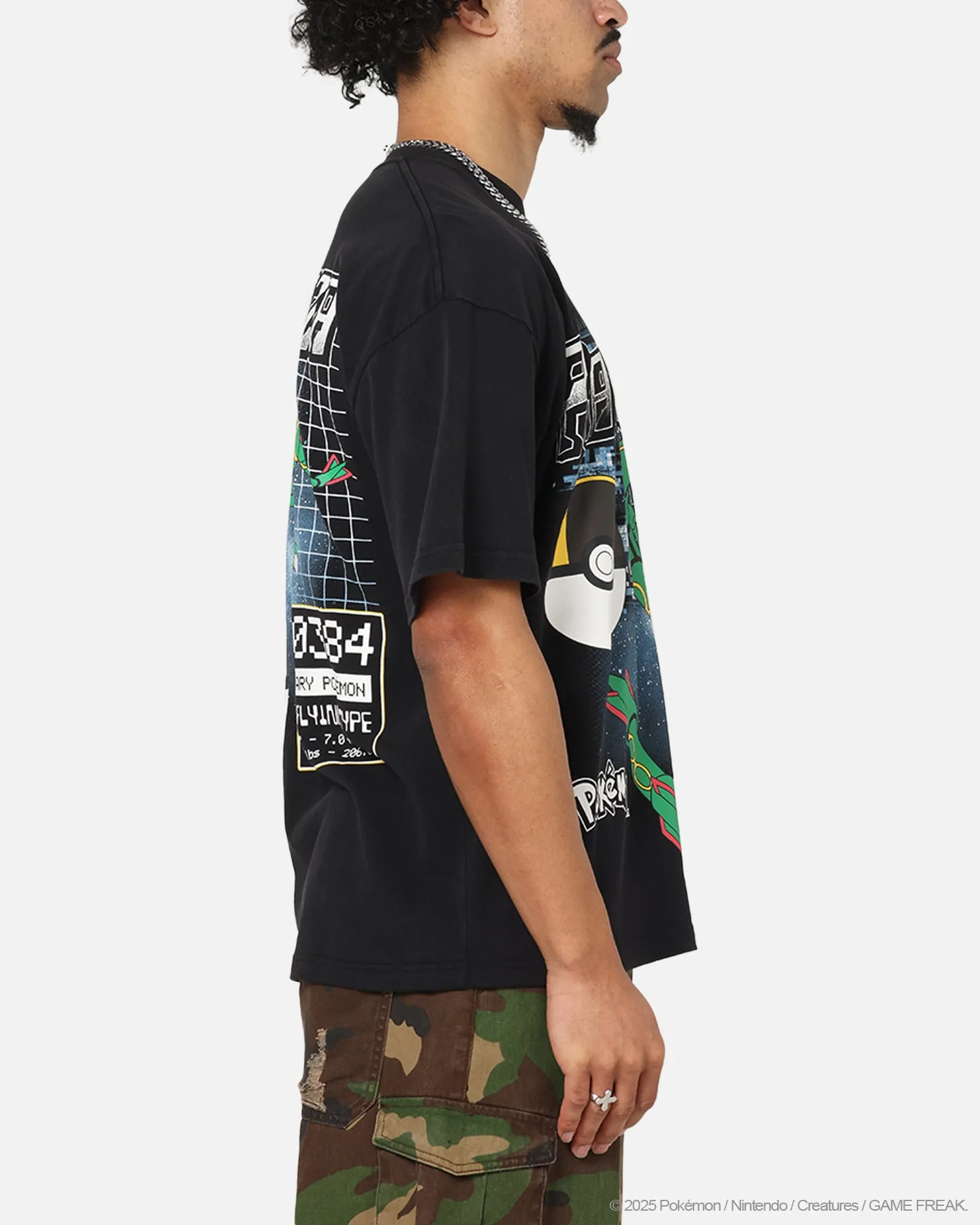 The Pokémon Collection By 73Studio Rayquaza T-Shirt Black Acidwash sold by Culture Kings product image thumbnail 5