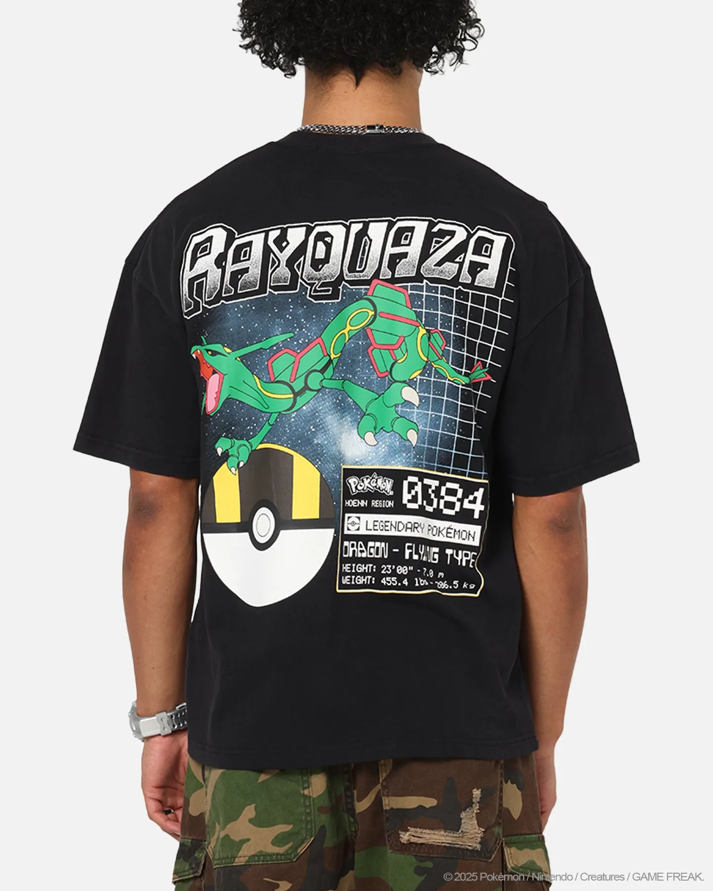 The Pokémon Collection By 73Studio Rayquaza T-Shirt Black Acidwash sold by Culture Kings product image thumbnail 2
