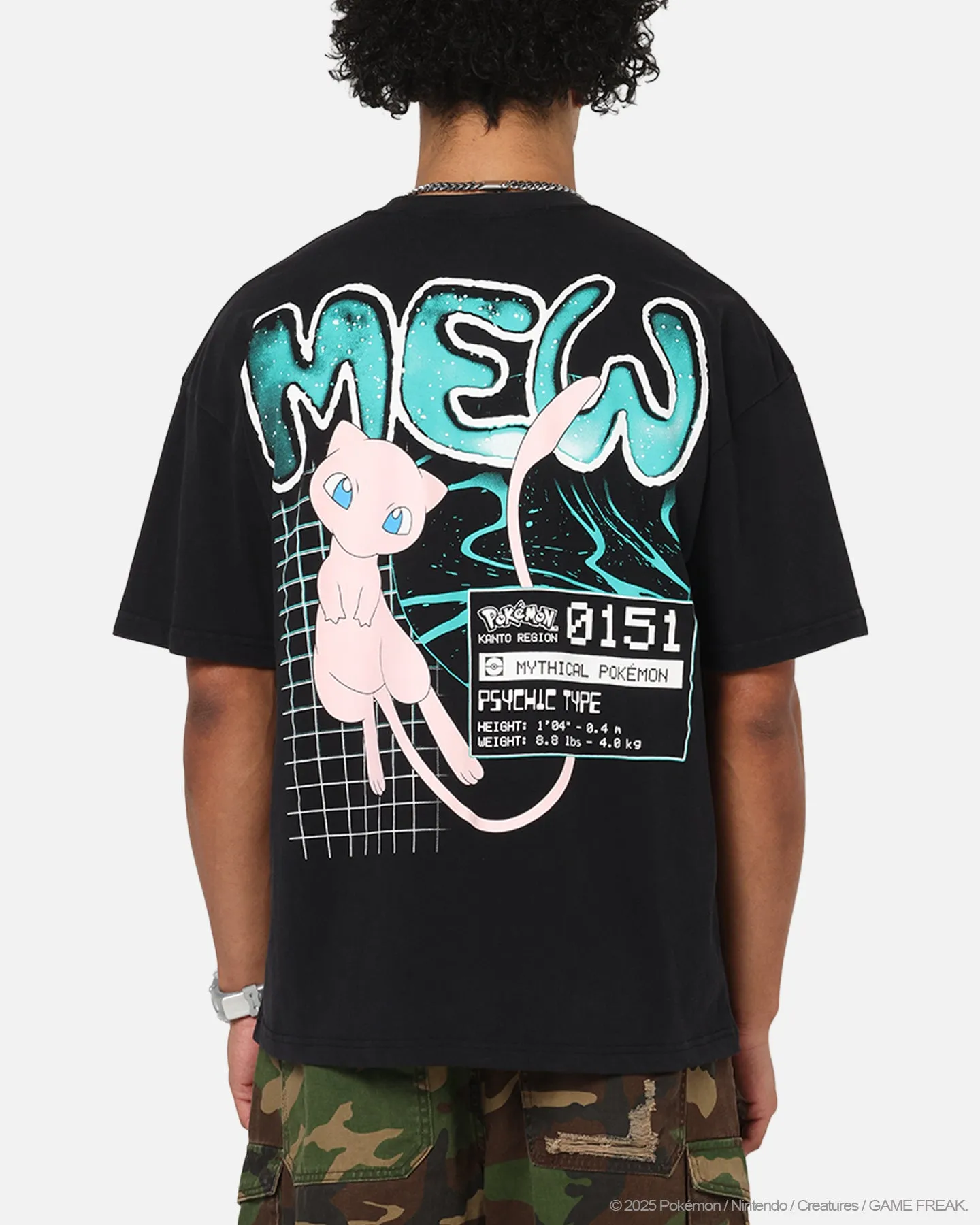 The Pokémon Collection By 73Studio Mew T-Shirt Black Acidwash sold by Culture Kings product image thumbnail 2