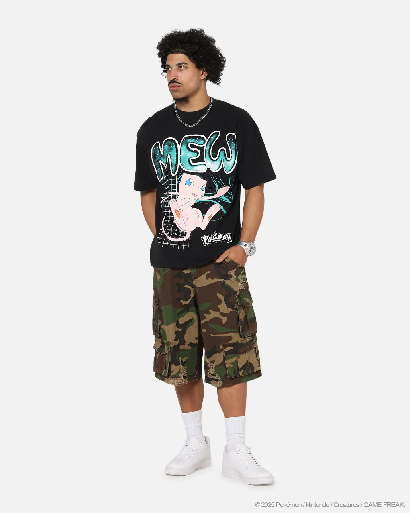 The Pokémon Collection By 73Studio Mew T-Shirt Black Acidwash sold by Culture Kings product image thumbnail 3