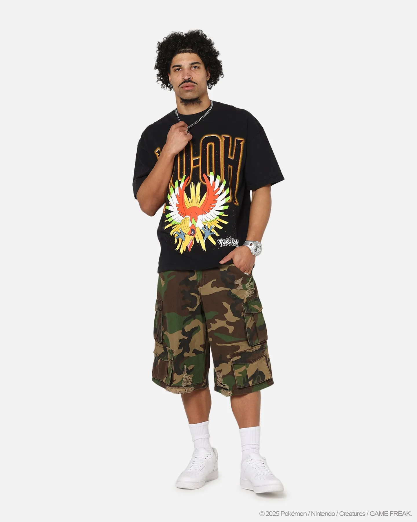 The Pokémon Collection By 73Studio Ho-Oh T-Shirt Black Acidwash sold by Culture Kings product image thumbnail 3