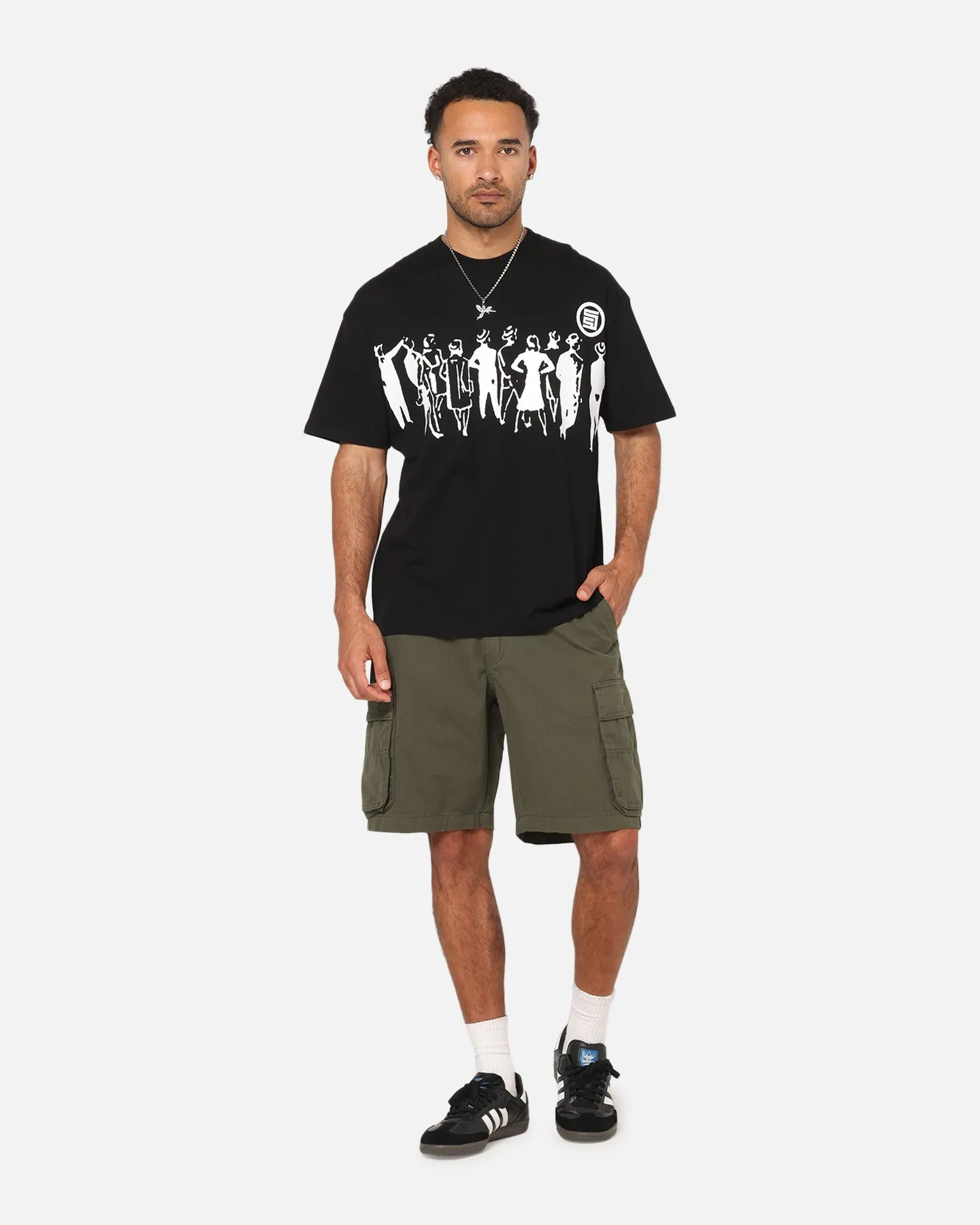 S Double People Stripe T-Shirt Black sold by Culture Kings product image thumbnail 3