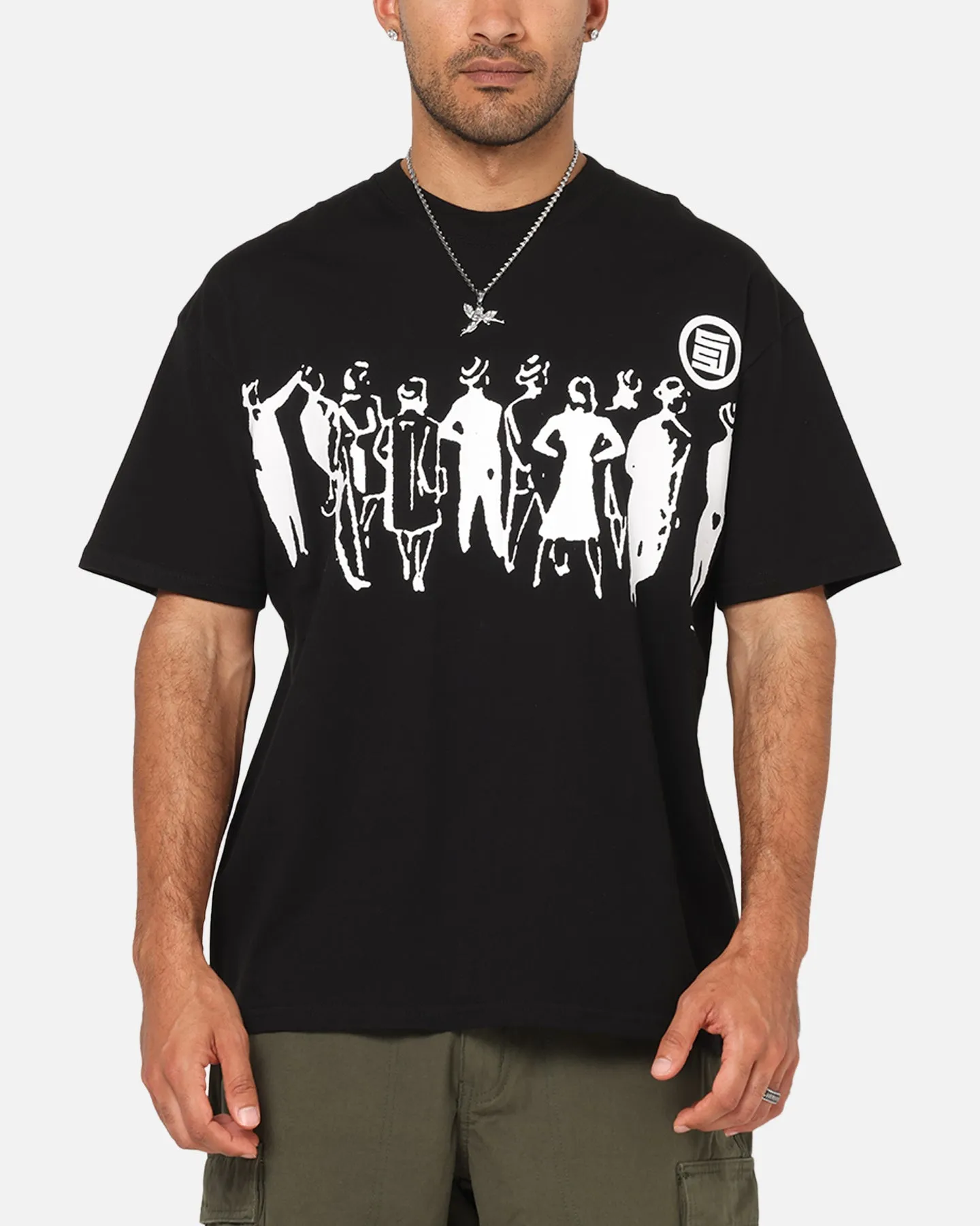 S Double People Stripe T-Shirt Black sold by Culture Kings