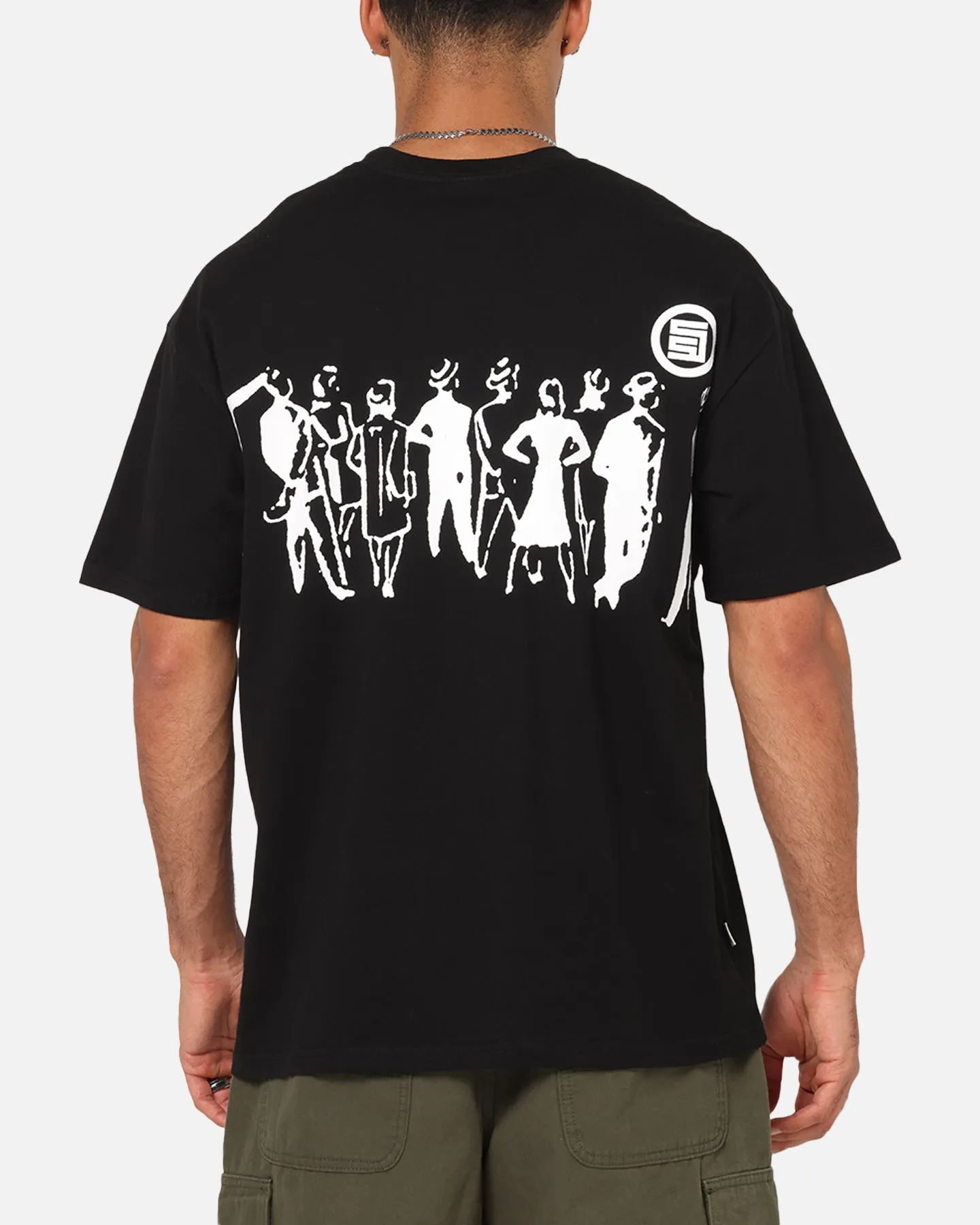 S Double People Stripe T-Shirt Black sold by Culture Kings product image thumbnail 2