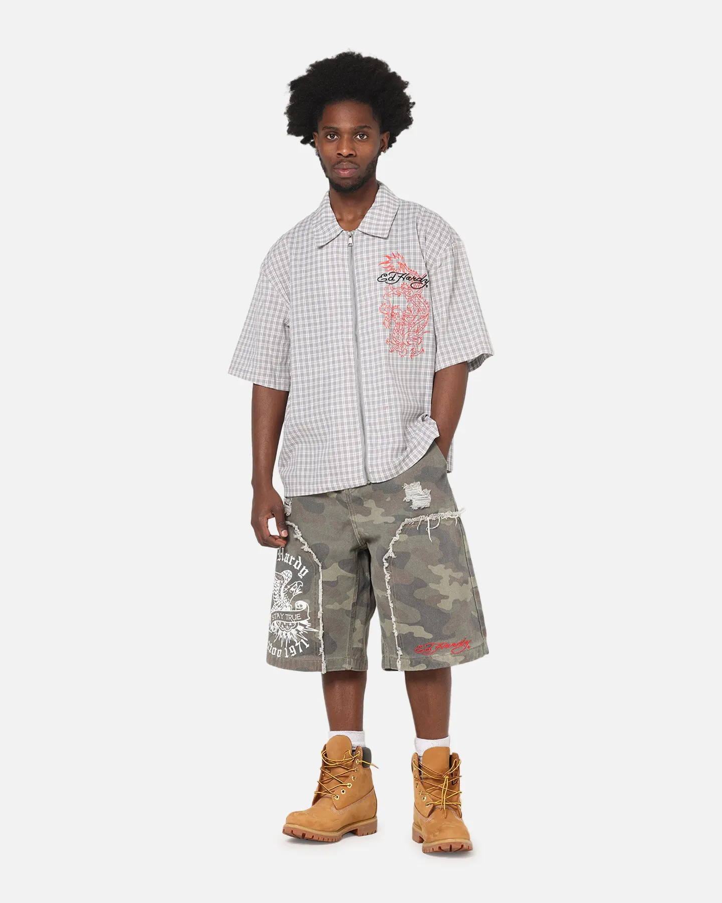 Ed Hardy Distress Camo Carpenter Jorts Camo sold by Culture Kings product image thumbnail 2