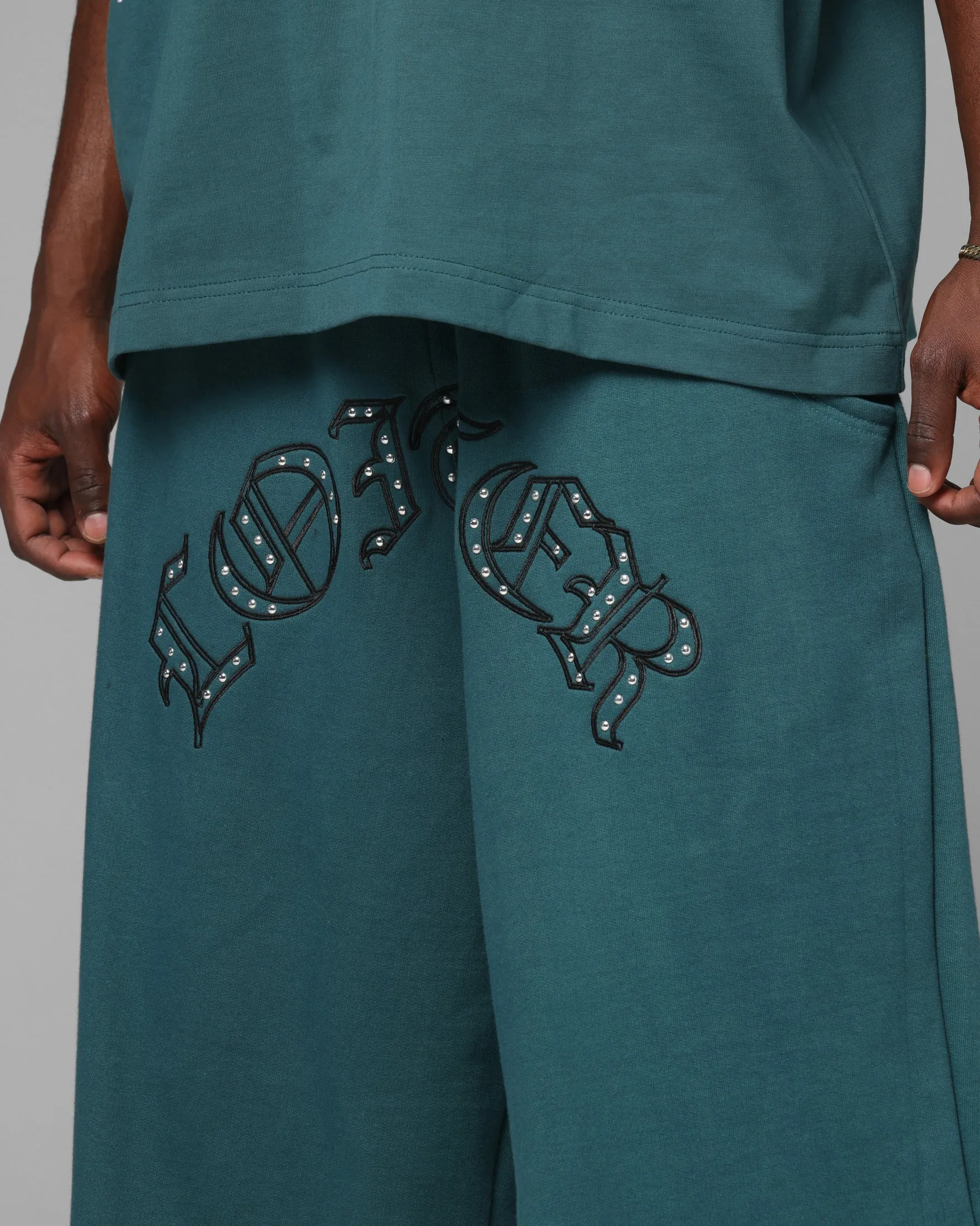 Loiter Destruct Sweat Shorts Teal sold by Culture Kings product image thumbnail 3