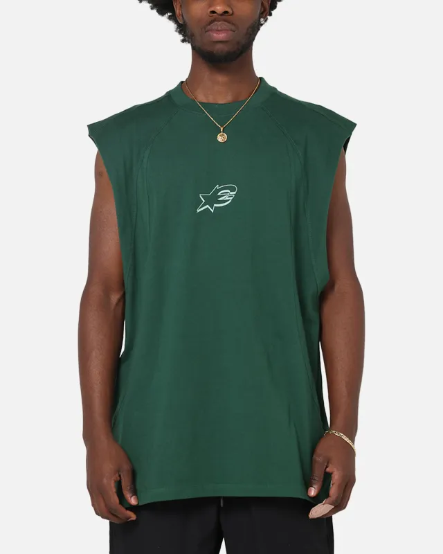 Carre Panelled Muscle T-Shirt Green made by Culture Kings