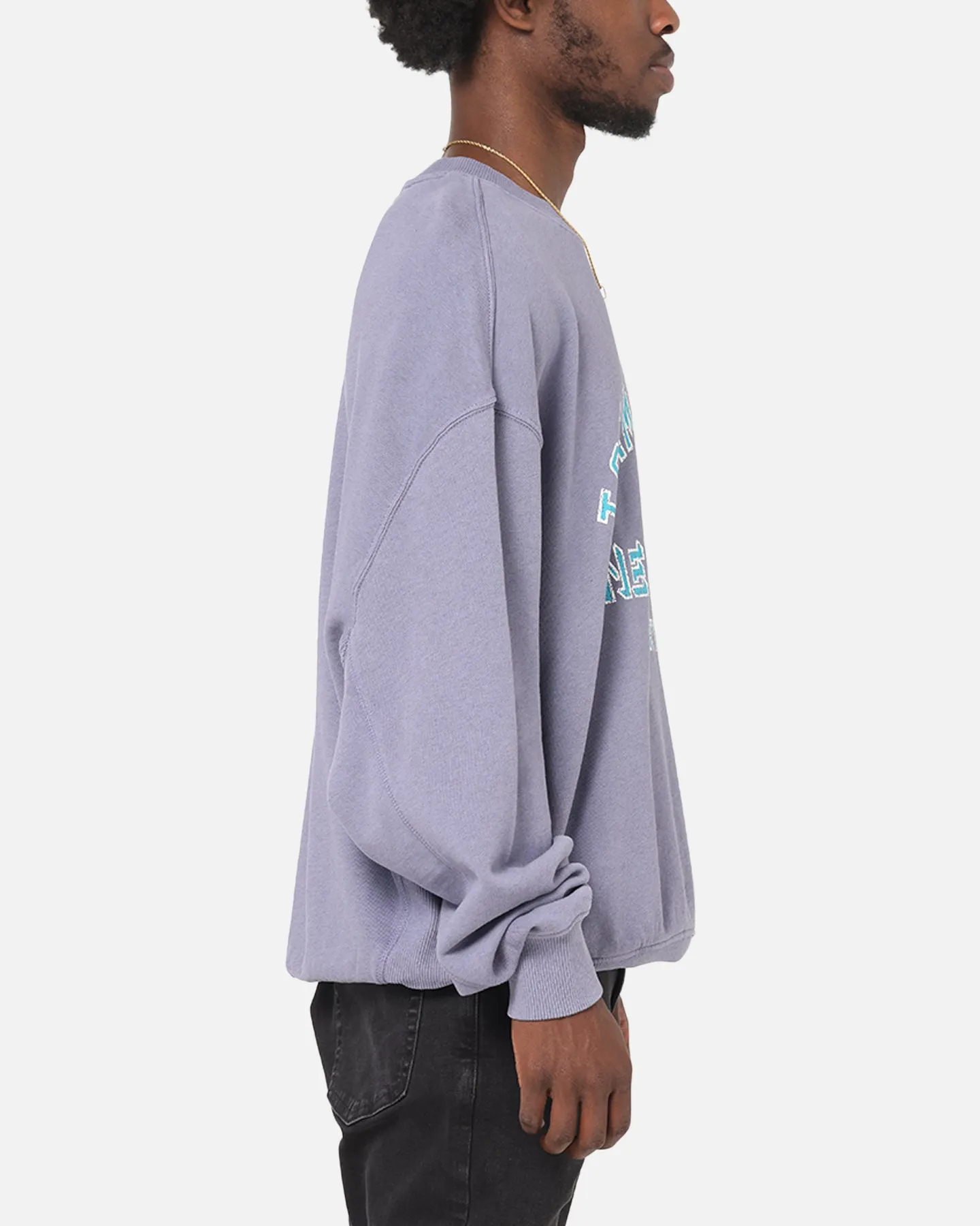 Tommy Jeans Cropped Overdyed Varsity Crewneck Washed Blue sold by Culture Kings product image thumbnail 4