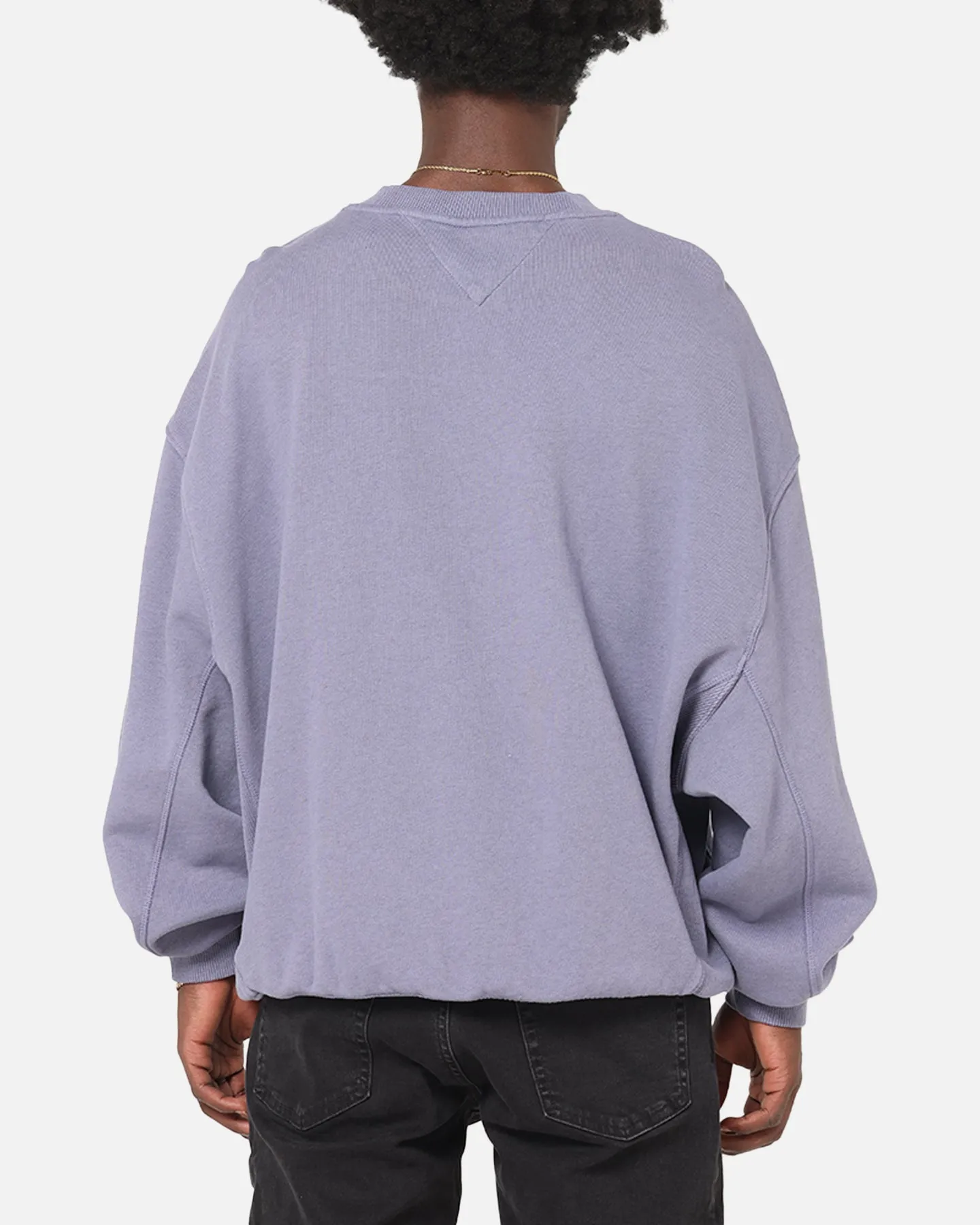 Tommy Jeans Cropped Overdyed Varsity Crewneck Washed Blue sold by Culture Kings product image thumbnail 3