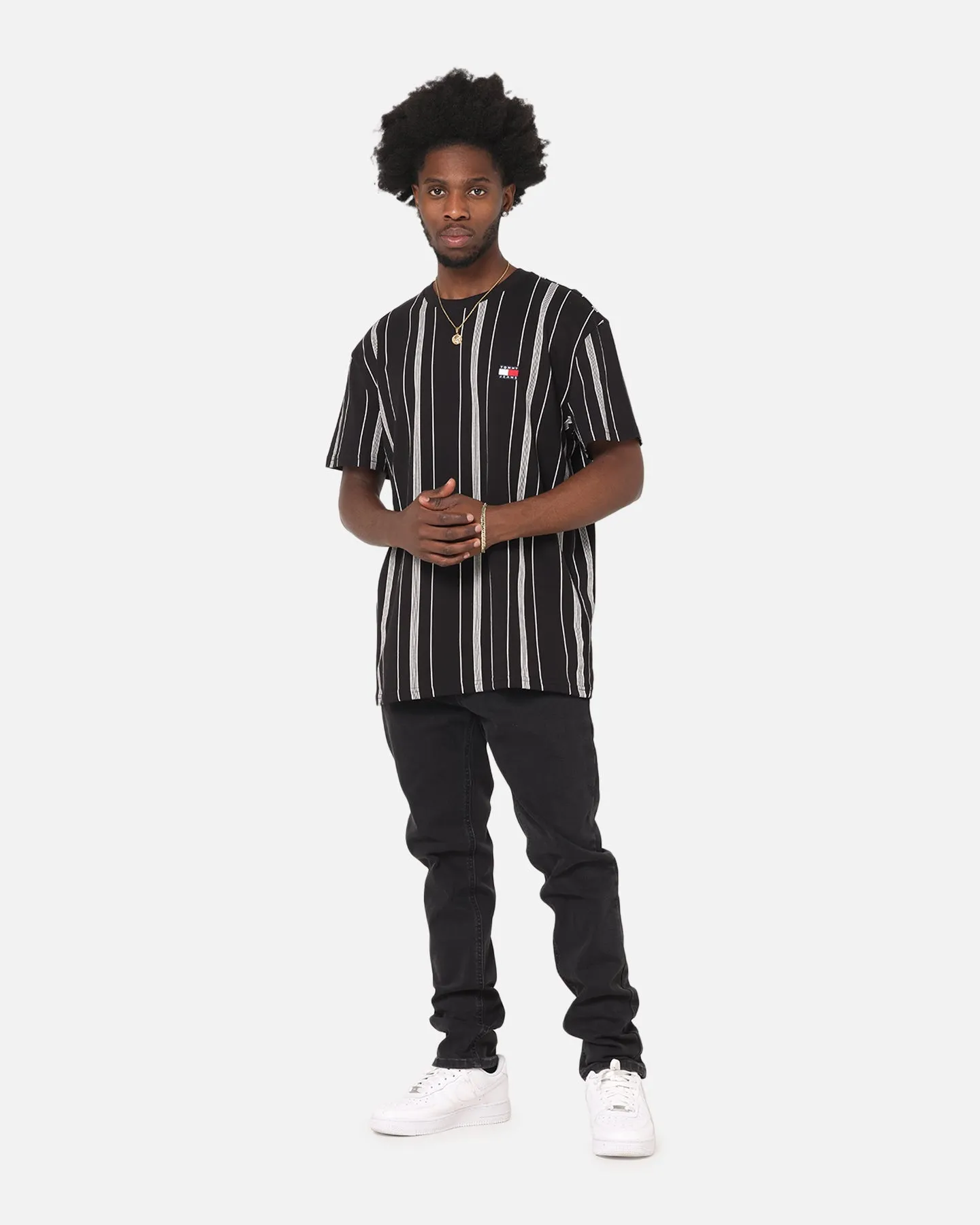 Tommy Jeans Vertical Stripe T-Shirt Black Stripe sold by Culture Kings product image thumbnail 2