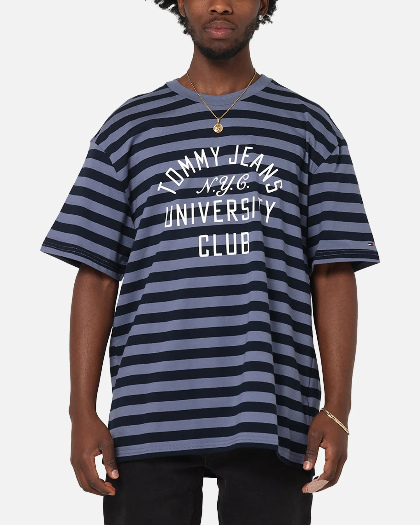 Tommy Jeans Relax Stripe Graphic T-Shirt Dark Night Navy sold by Culture Kings