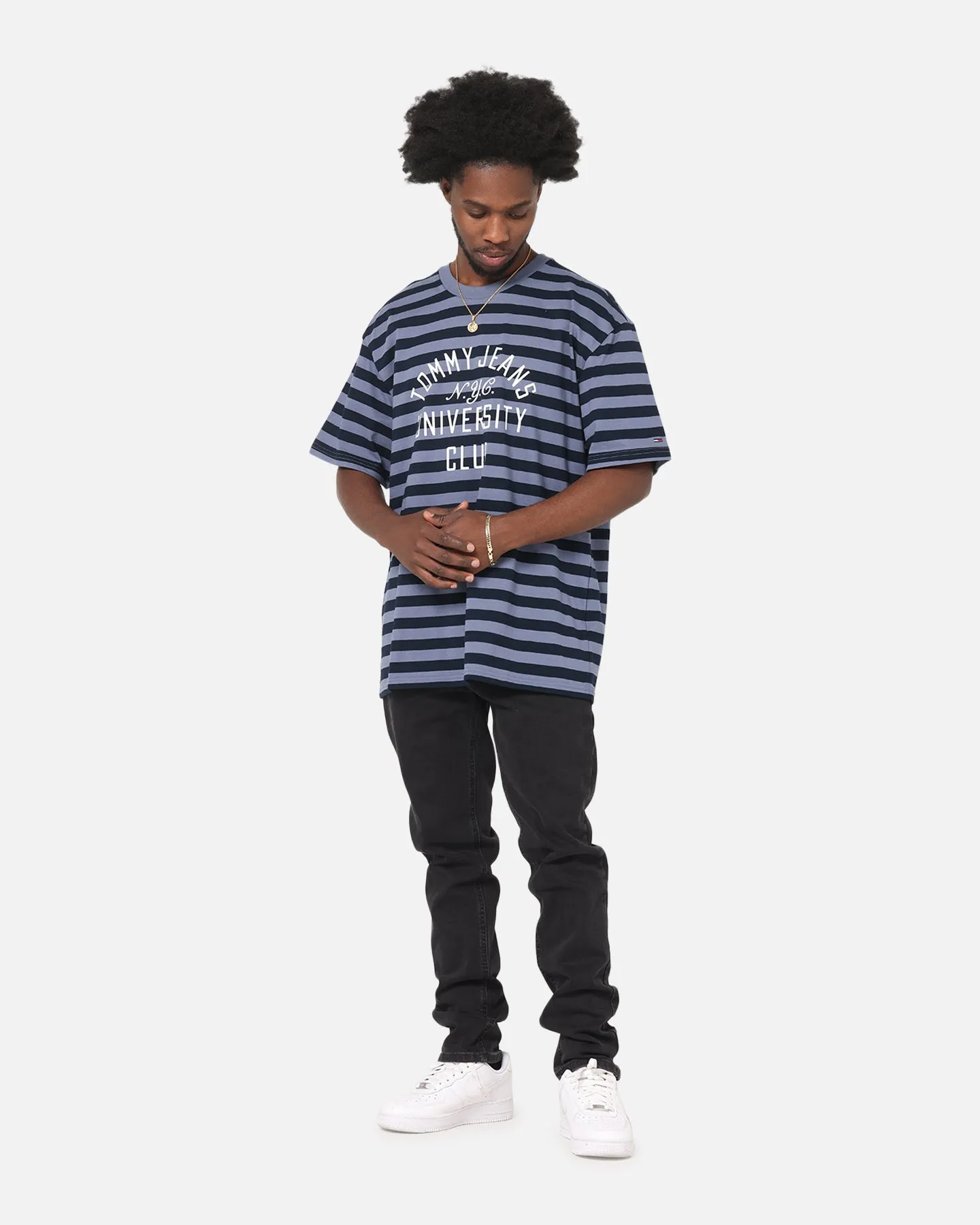 Tommy Jeans Relax Stripe Graphic T-Shirt Dark Night Navy sold by Culture Kings product image thumbnail 2