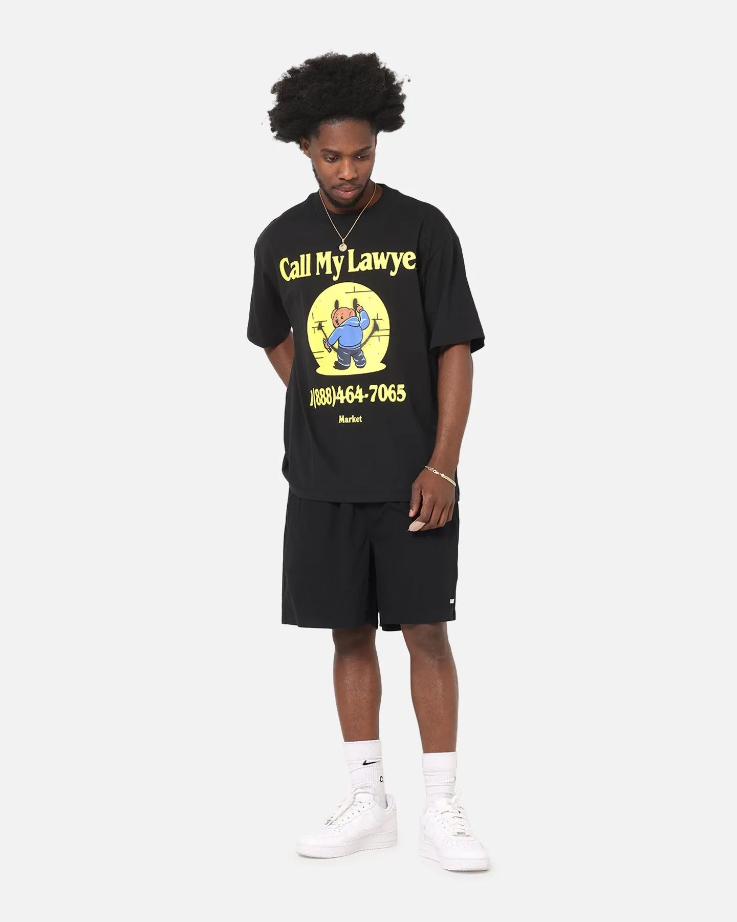 Market Smiley Call My Lawyer T-Shirt Black sold by Culture Kings product image thumbnail 2