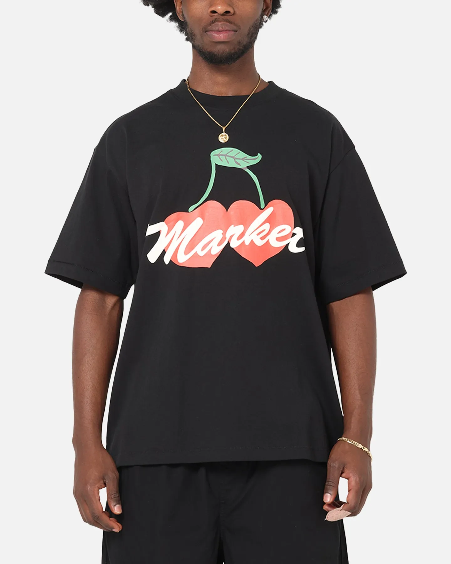 Market Double Cherries T-Shirt Black sold by Culture Kings