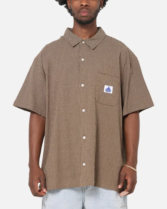 X-Large Liam Button Up Shirt Brown sold by Culture Kings