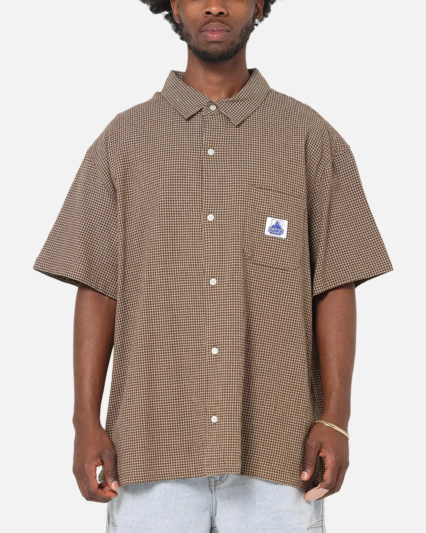 X-Large Liam Button Up Shirt Brown sold by Culture Kings