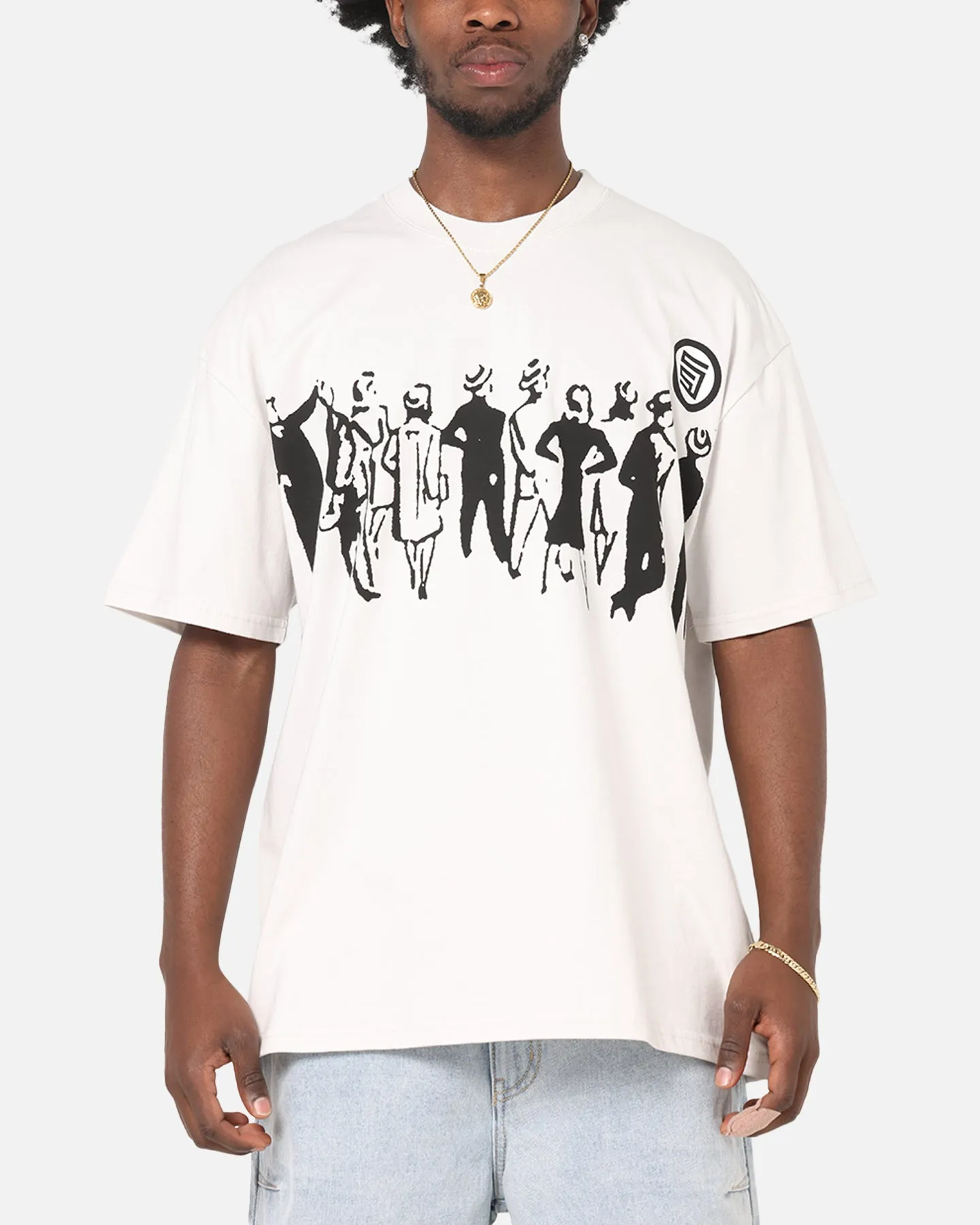 S Double People Stripe T-Shirt Pigment Grey sold by Culture Kings