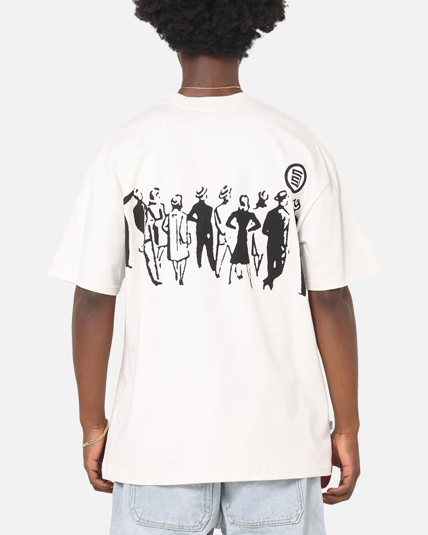 S Double People Stripe T-Shirt Pigment Grey sold by Culture Kings product image thumbnail 2