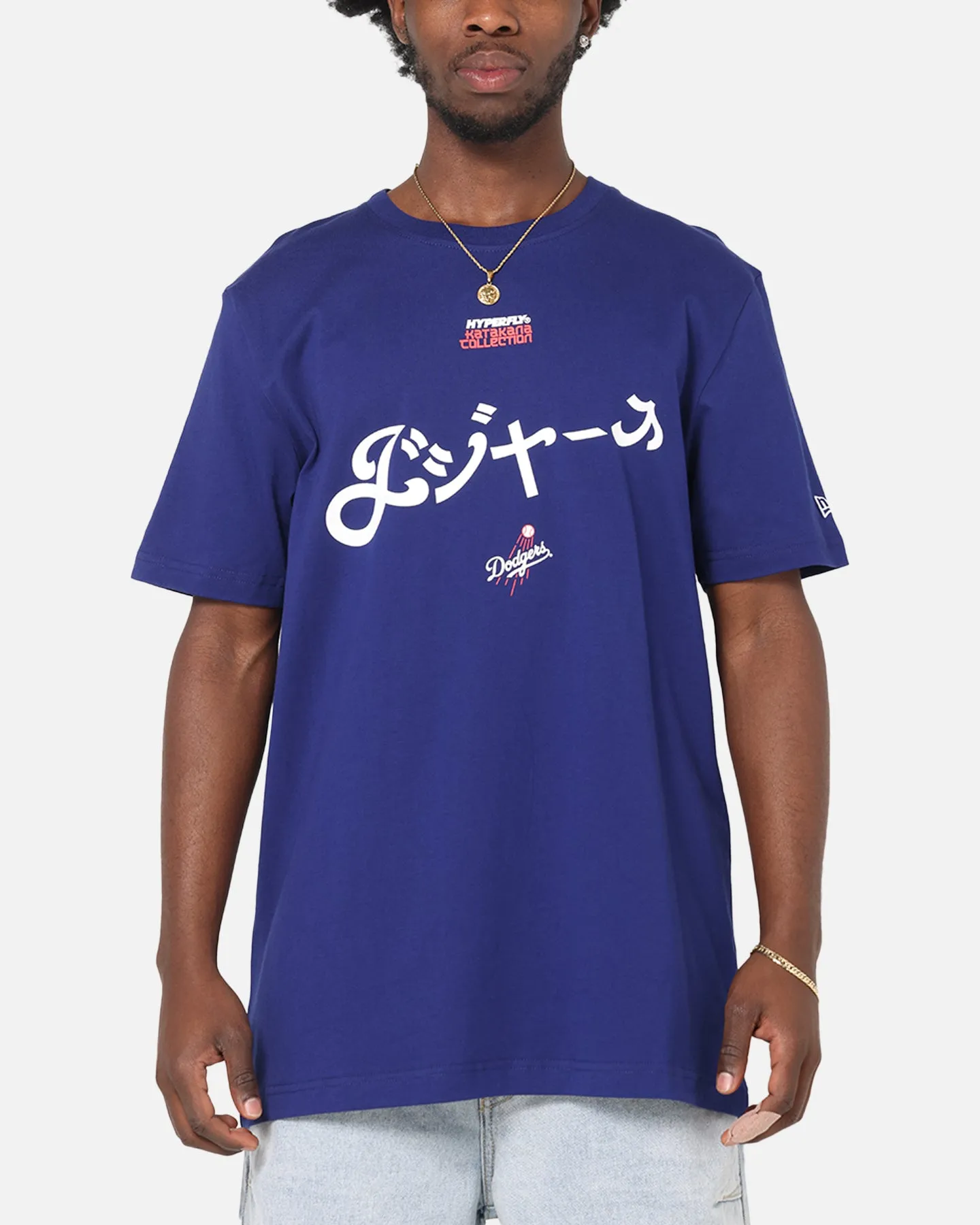 New Era Los Angeles Dodgers 'Hyperfly Katakana x MLB' T-Shirt Dark Blue sold by Culture Kings